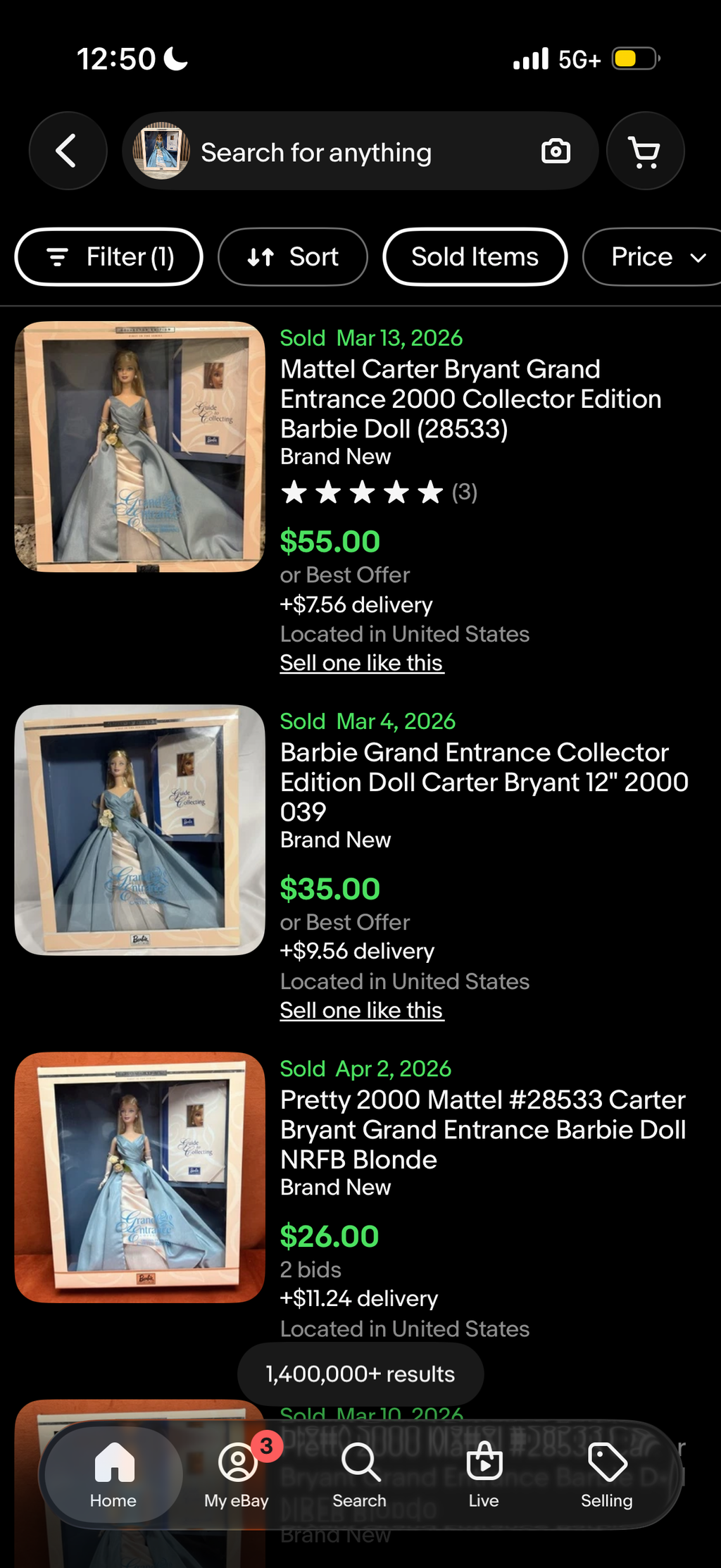 Barbie 2000 Grand Entrance Design by Carter Bryant Collector Edition