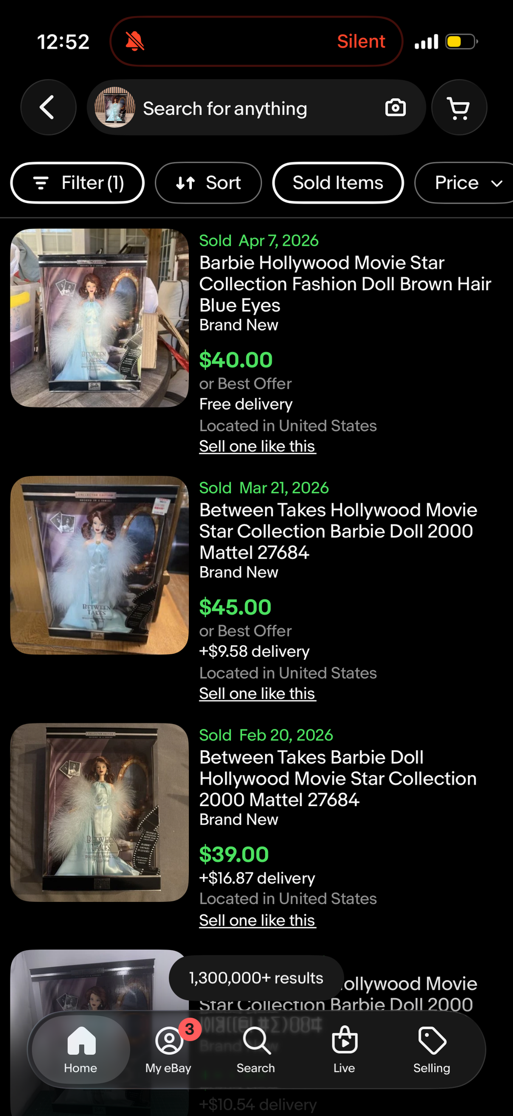 #1988 Mattel Hollywood Movie Star Collection Between Takes Barbie