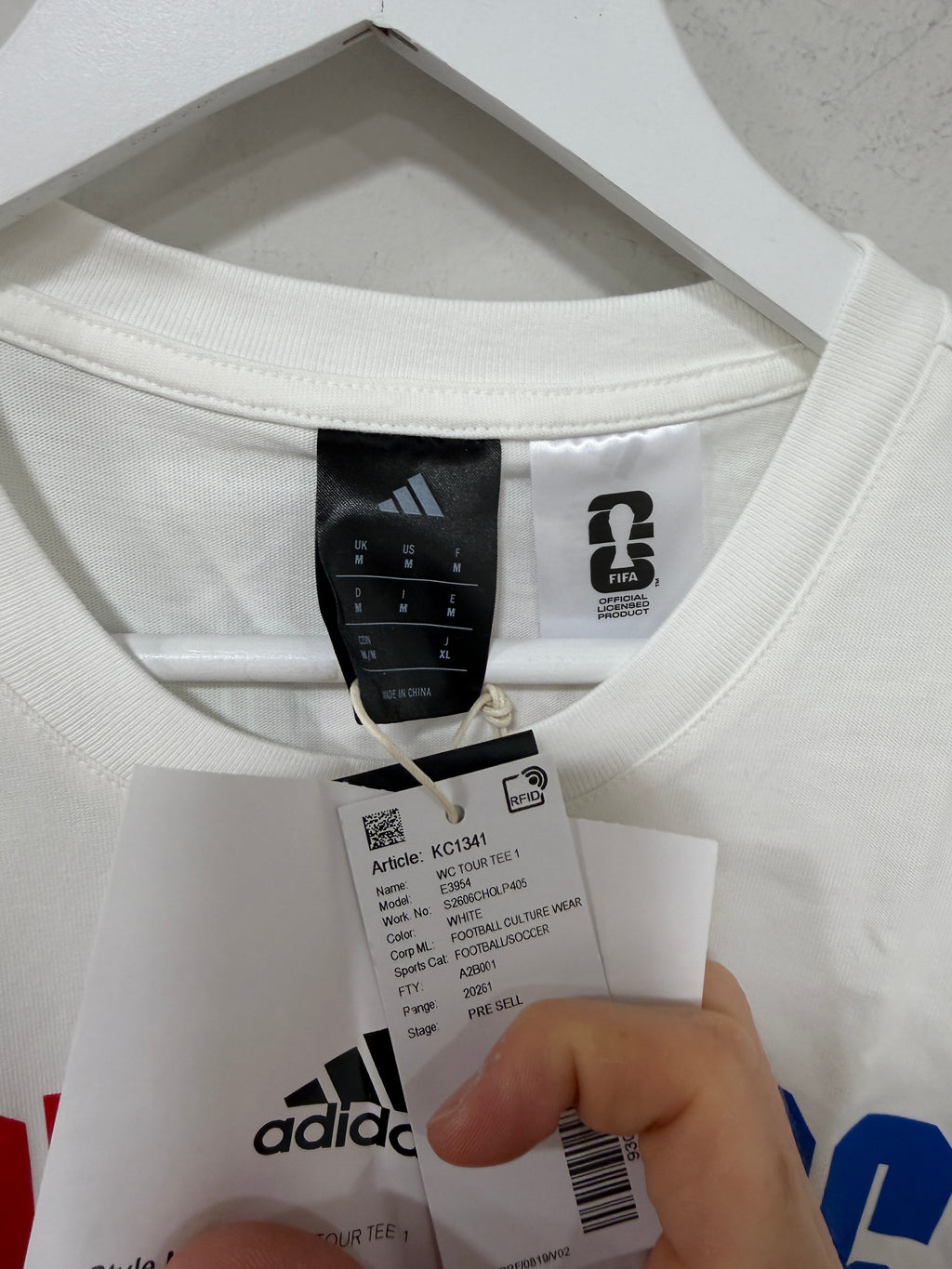 Adidas World Cup Tee White Mens Sz MEdium