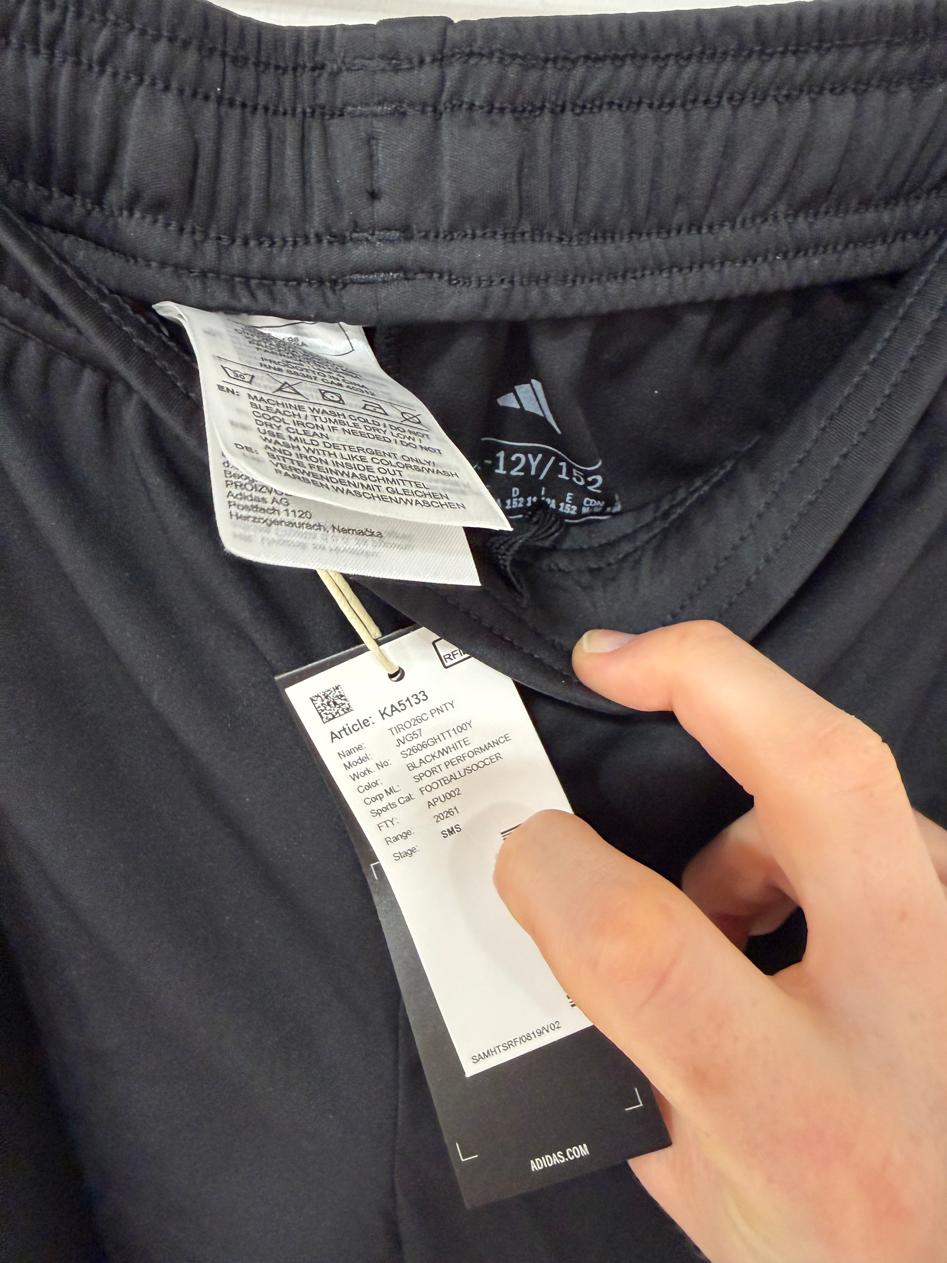 Adidas Tiro 26 Club Training Pants Youth – Black/White