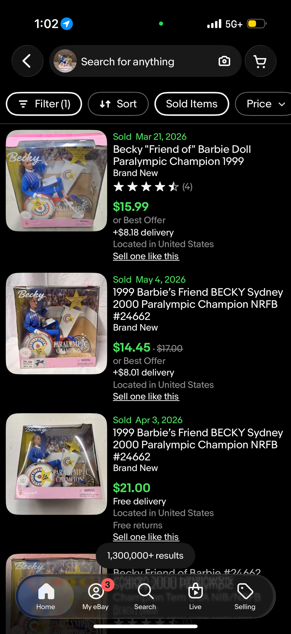 1999 Becky Friend of Barbie Paralympic Champion Doll
