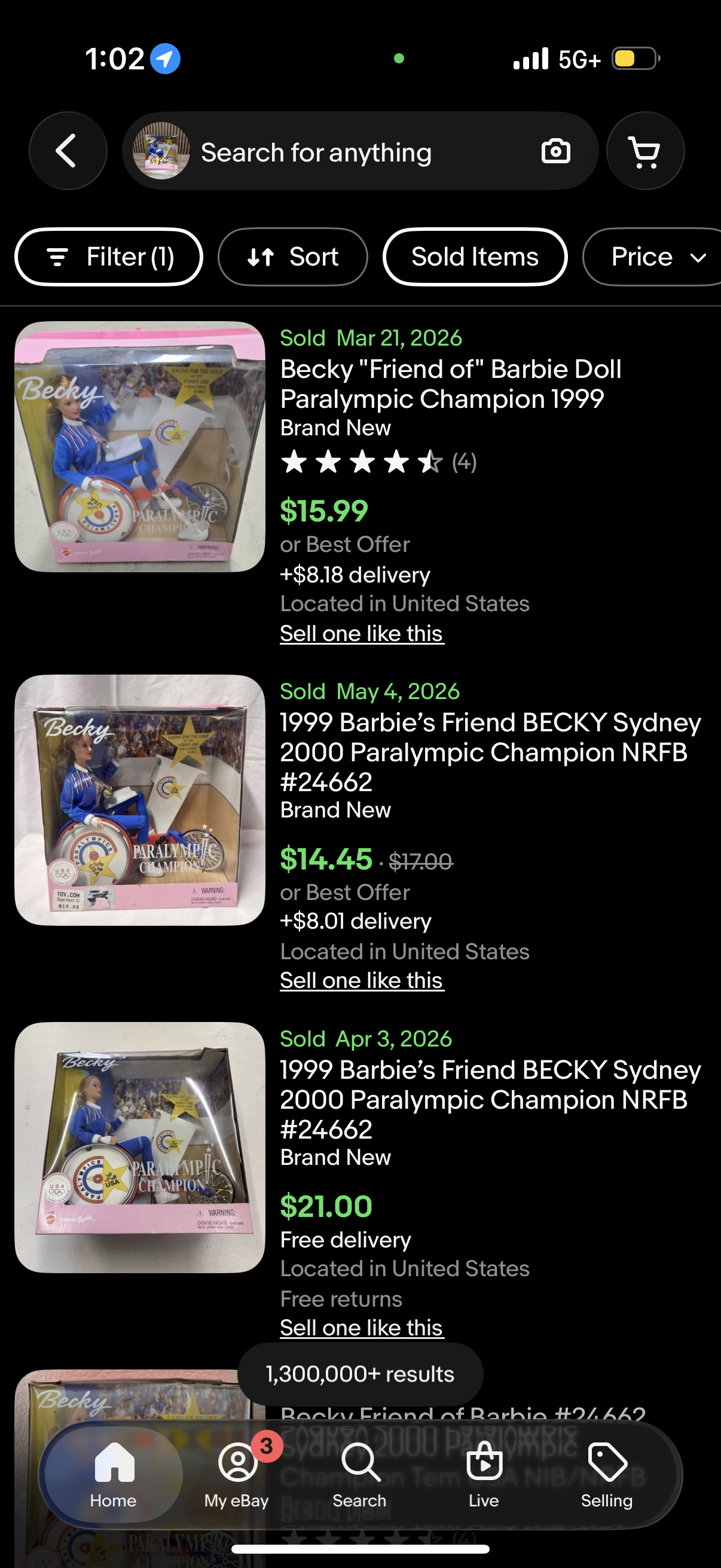 1999 Becky Friend of Barbie Paralympic Champion Doll