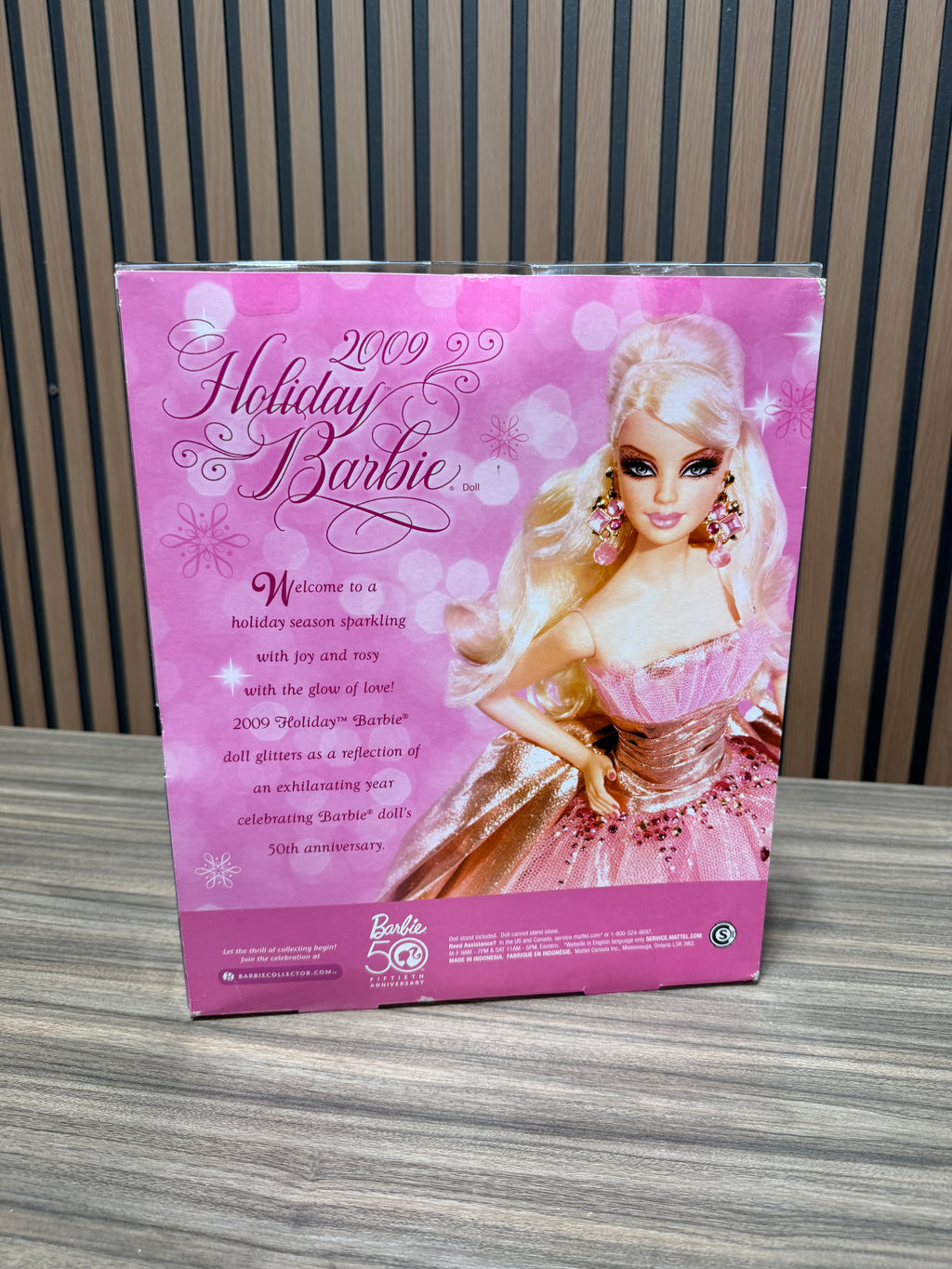2009 Holiday Barbie Pink Dress 50th Anniversary Model Muse