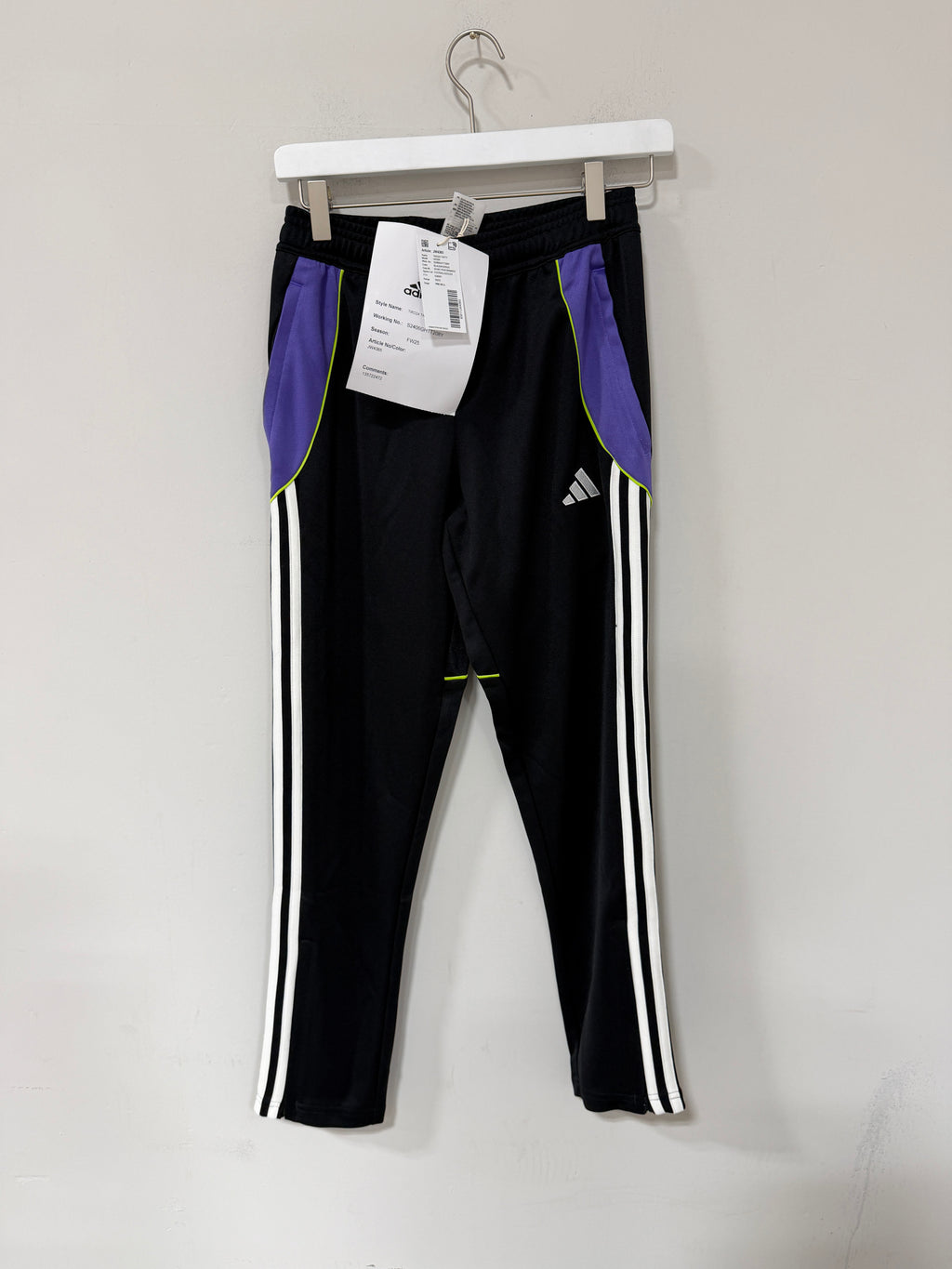Adidas Tiro 24 Pant youth Sz Medium Black/Purple
