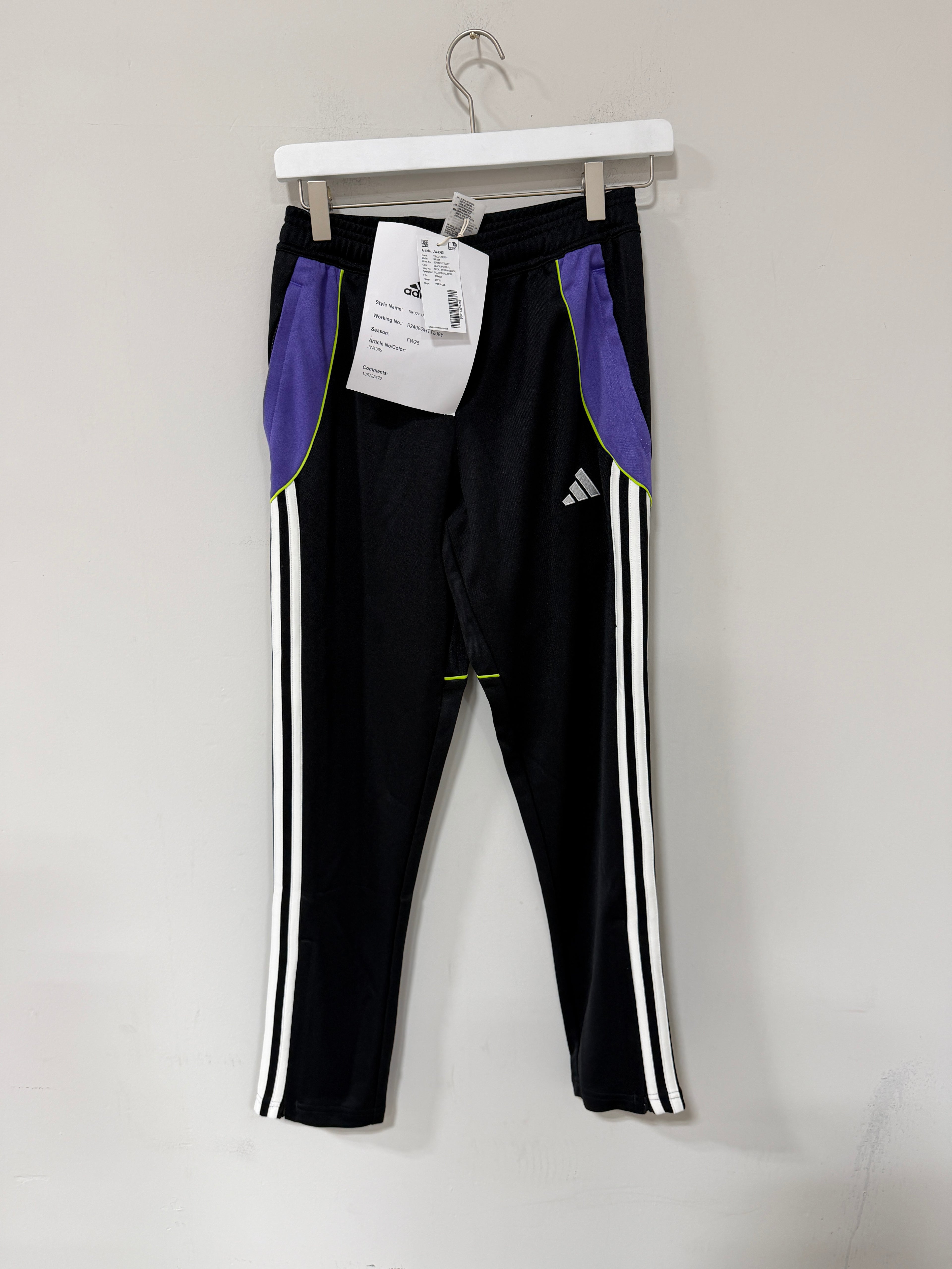 Adidas Tiro 24 Pant youth Sz Medium Black/Purple