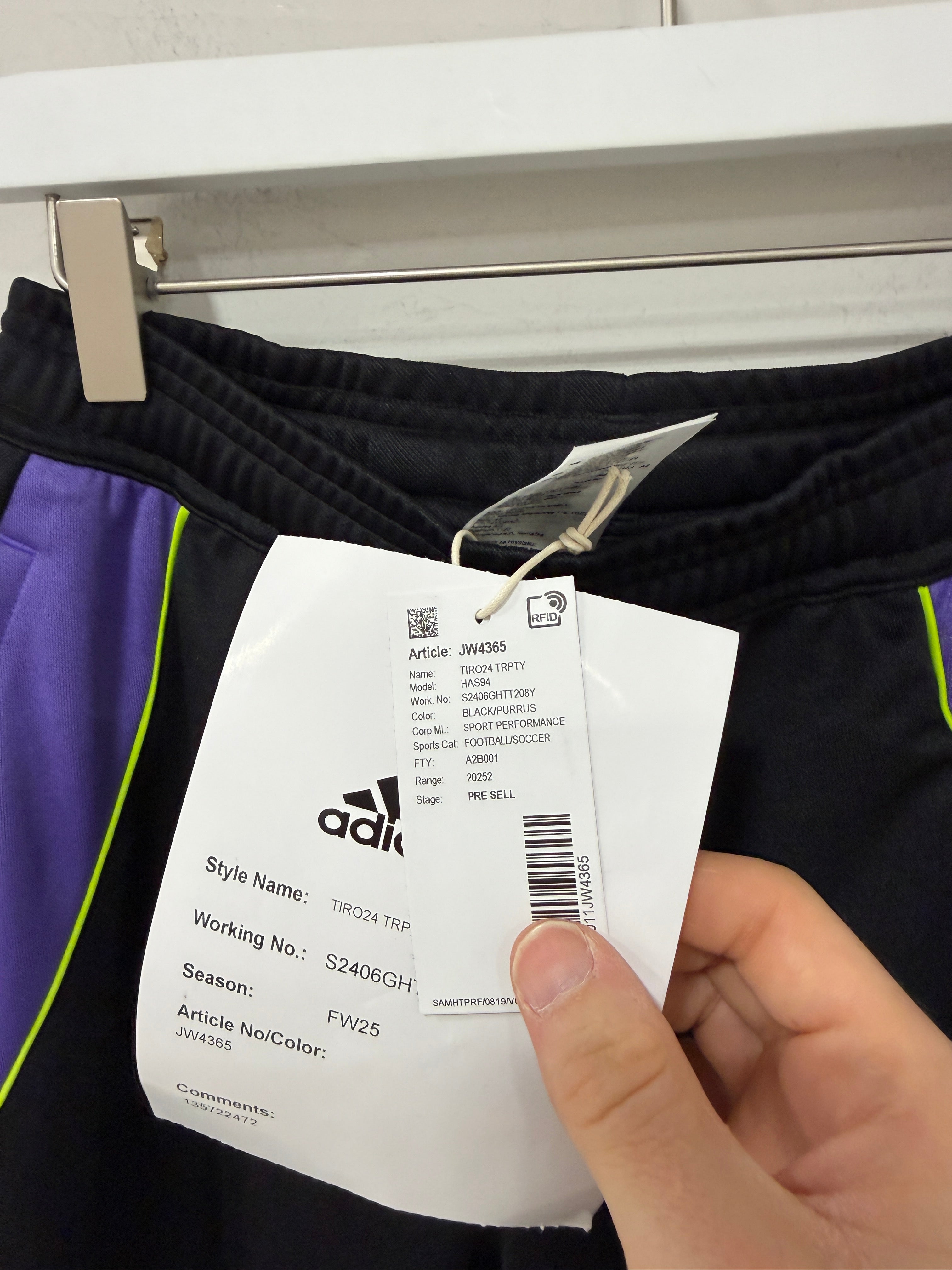 Adidas Tiro 24 Pant youth Sz Medium Black/Purple
