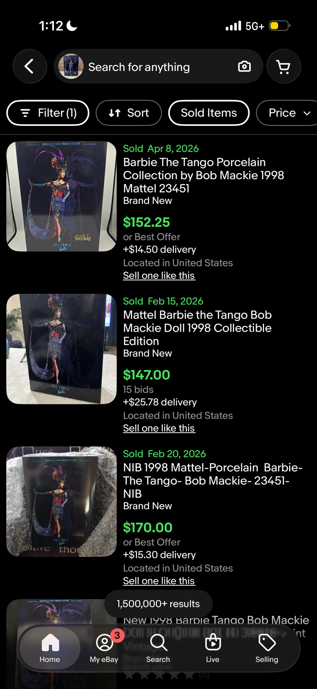 Bob Mackie Tango Barbie Porcelain Doll