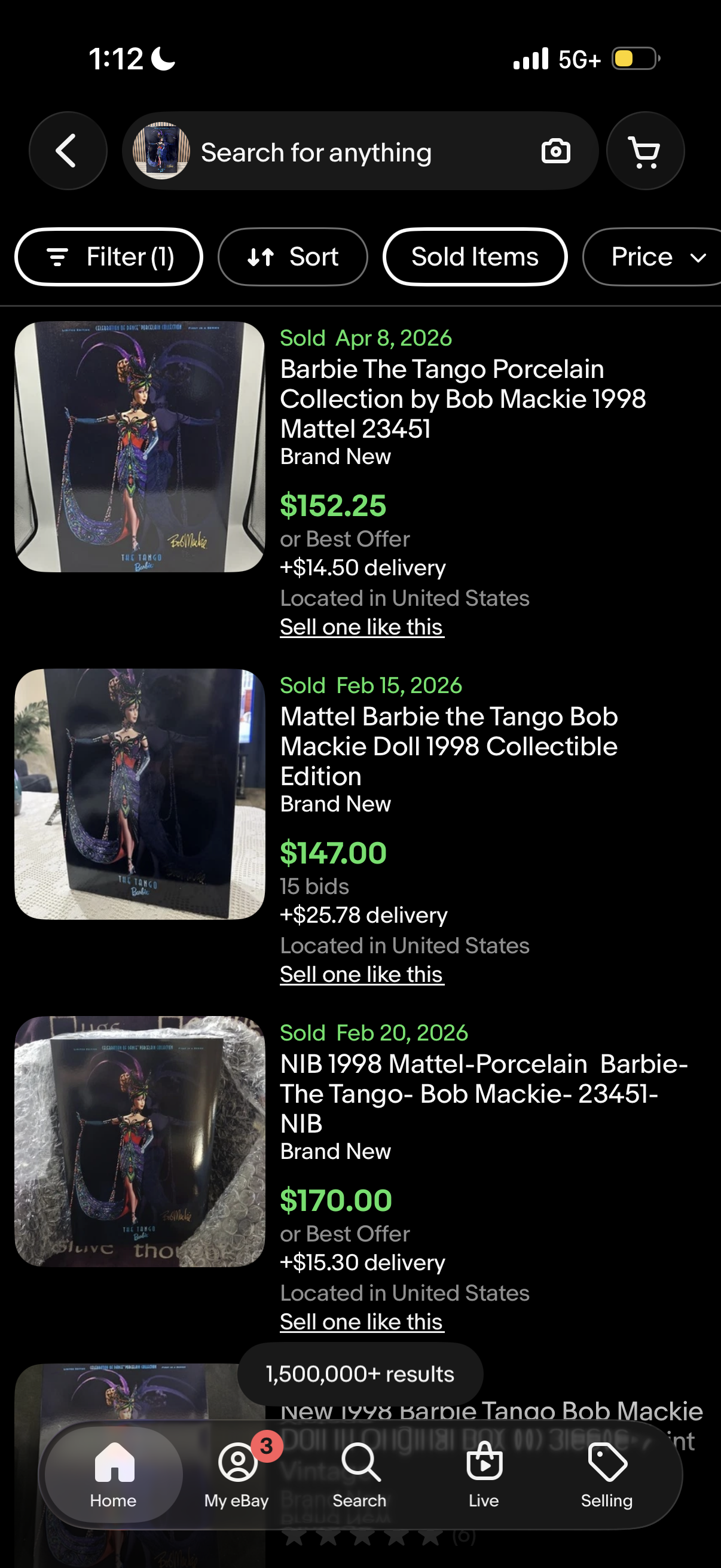 Bob Mackie Tango Barbie Porcelain Doll