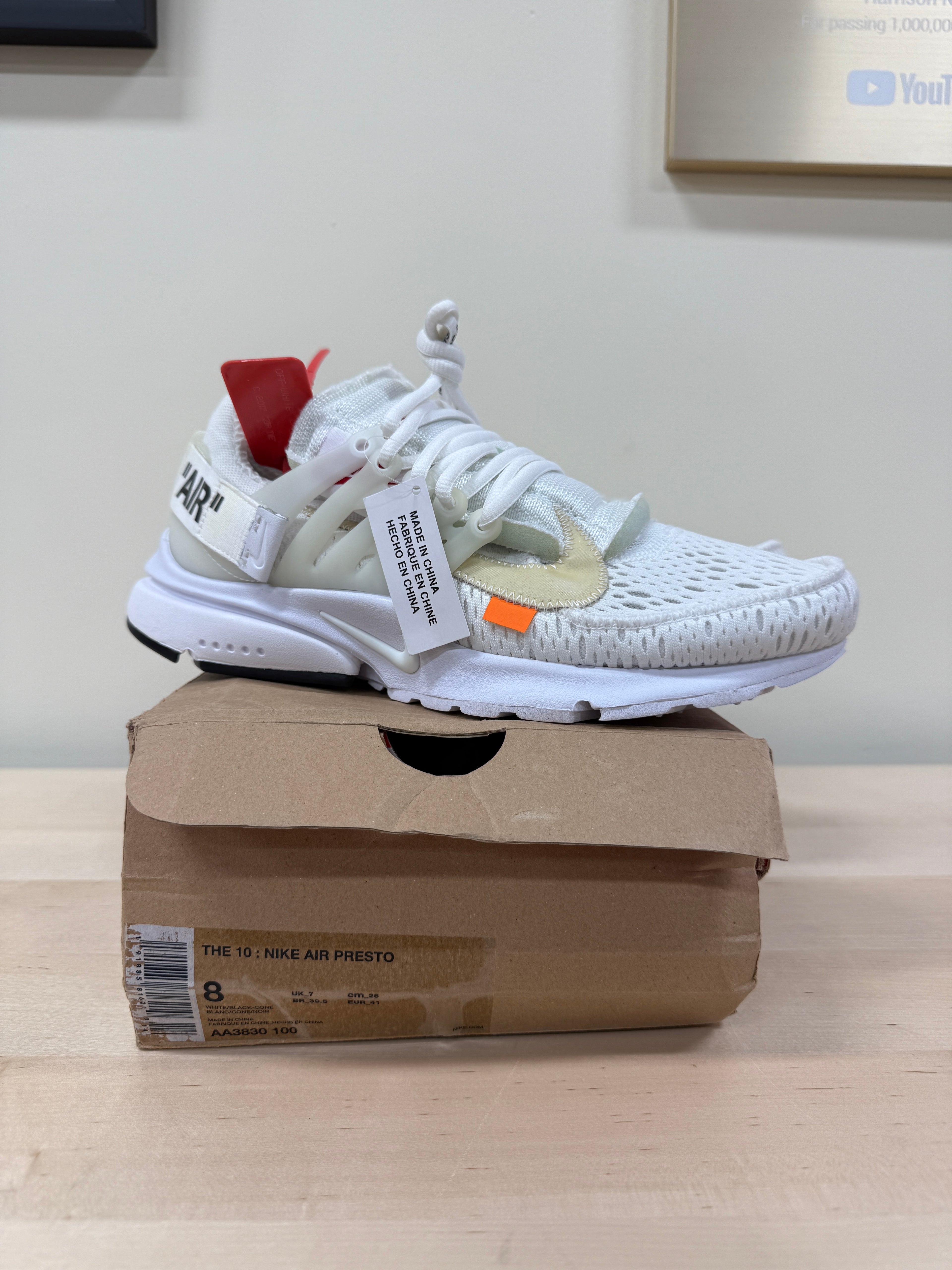 Nike Off White Presto White Sz 8