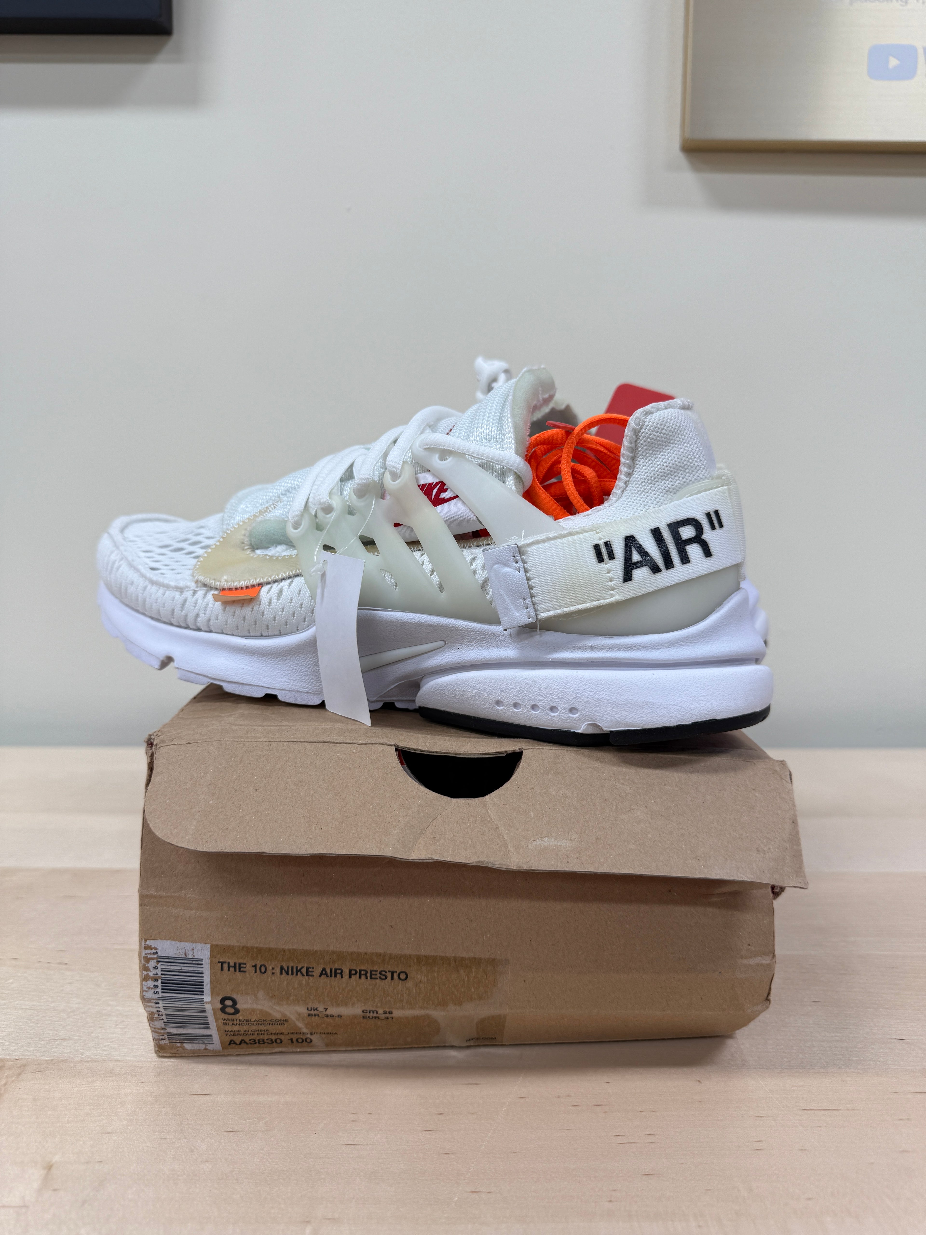 Nike Off White Presto White Sz 8