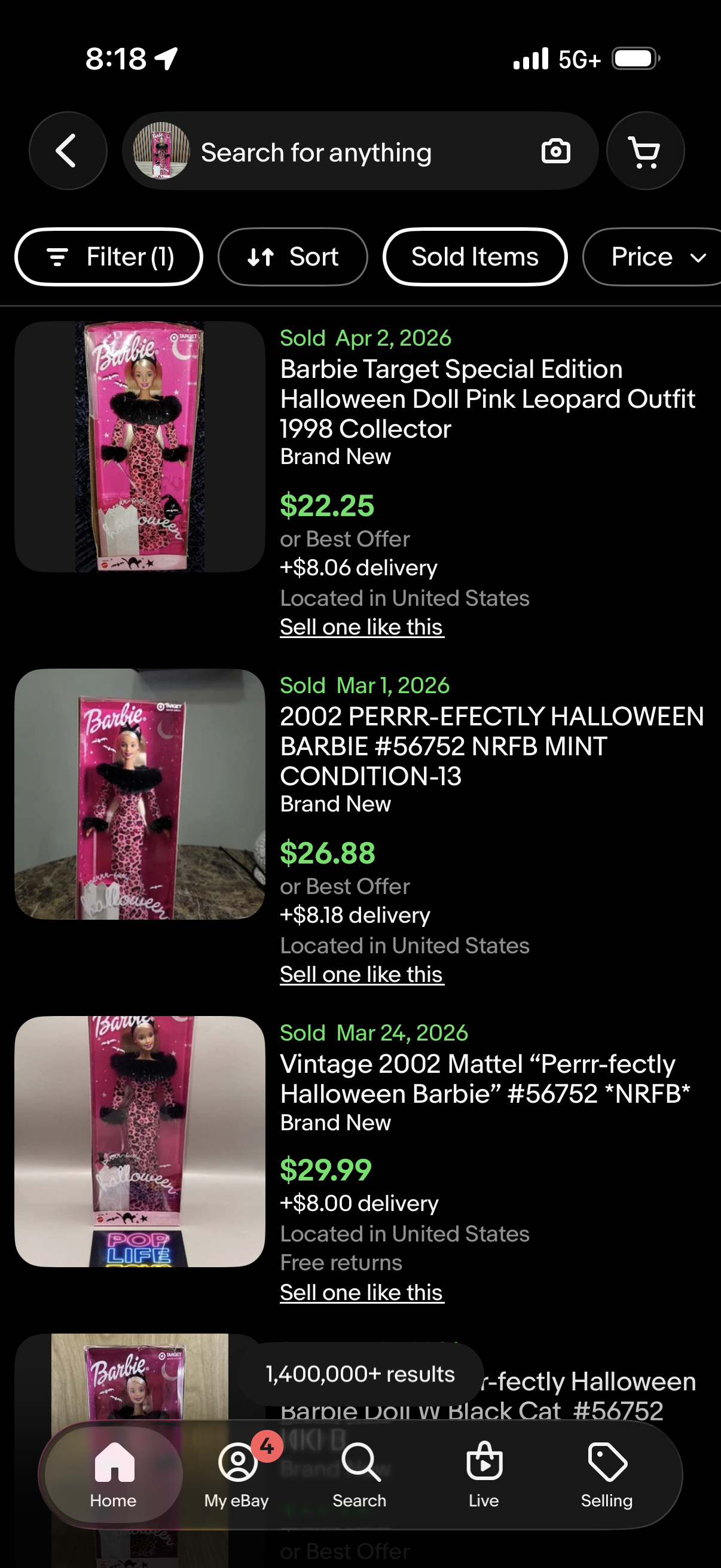 Barbie Perrr-fectly Halloween Doll Target Special Edition 2002 Mattel 56752 NRFB