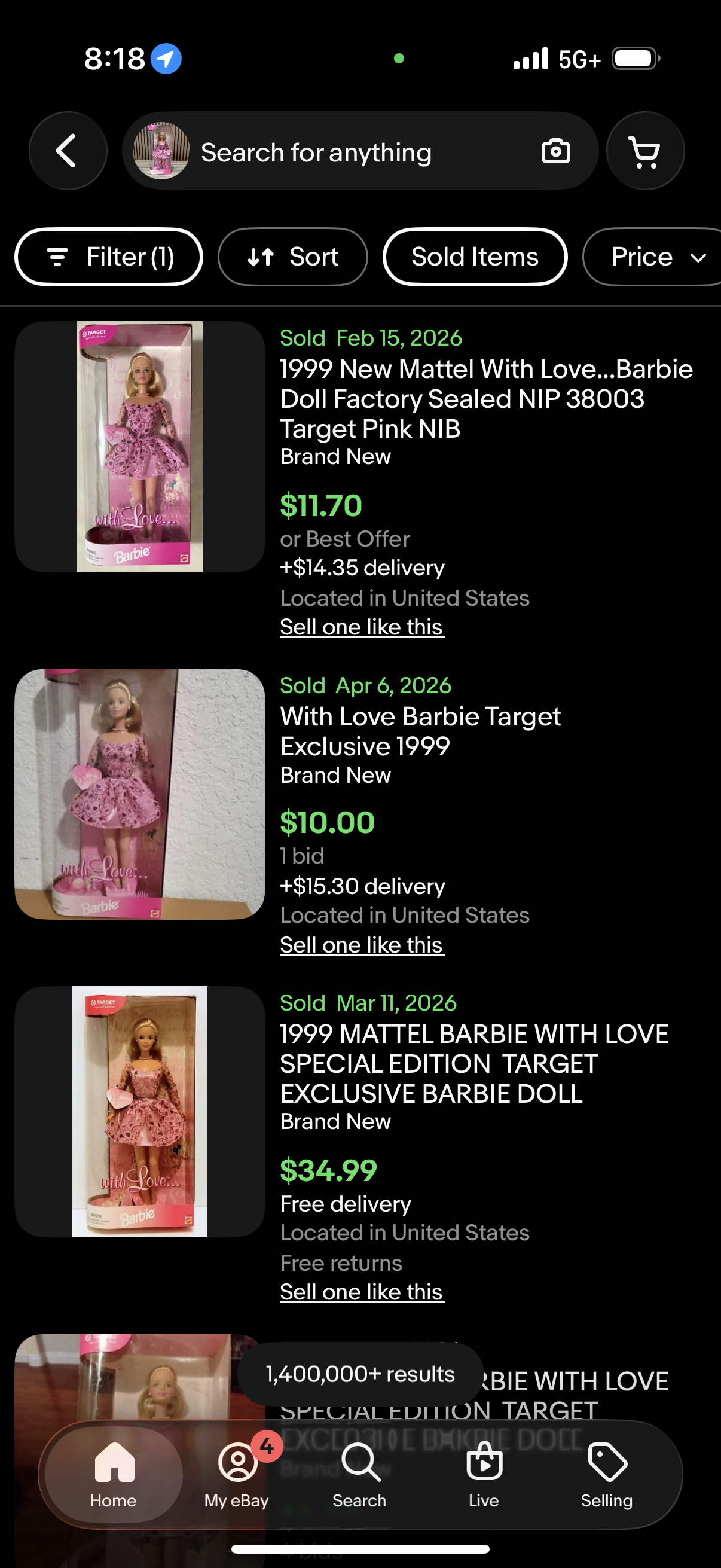 WITH LOVE BARBIE Target Special Edition Valentine Doll 38003 Mattel VTG 1999 NEW