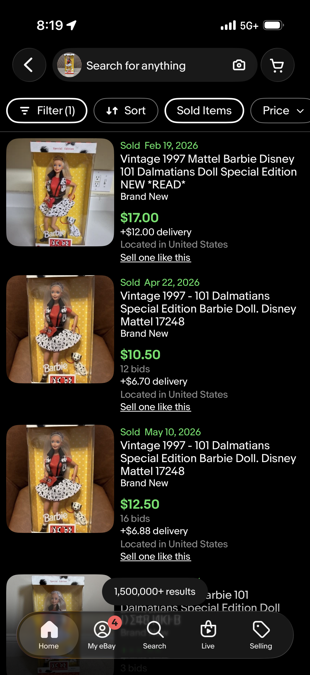 Vintage 1997 Mattel Disney 101 Dalmatians Barbie Special Edition Doll