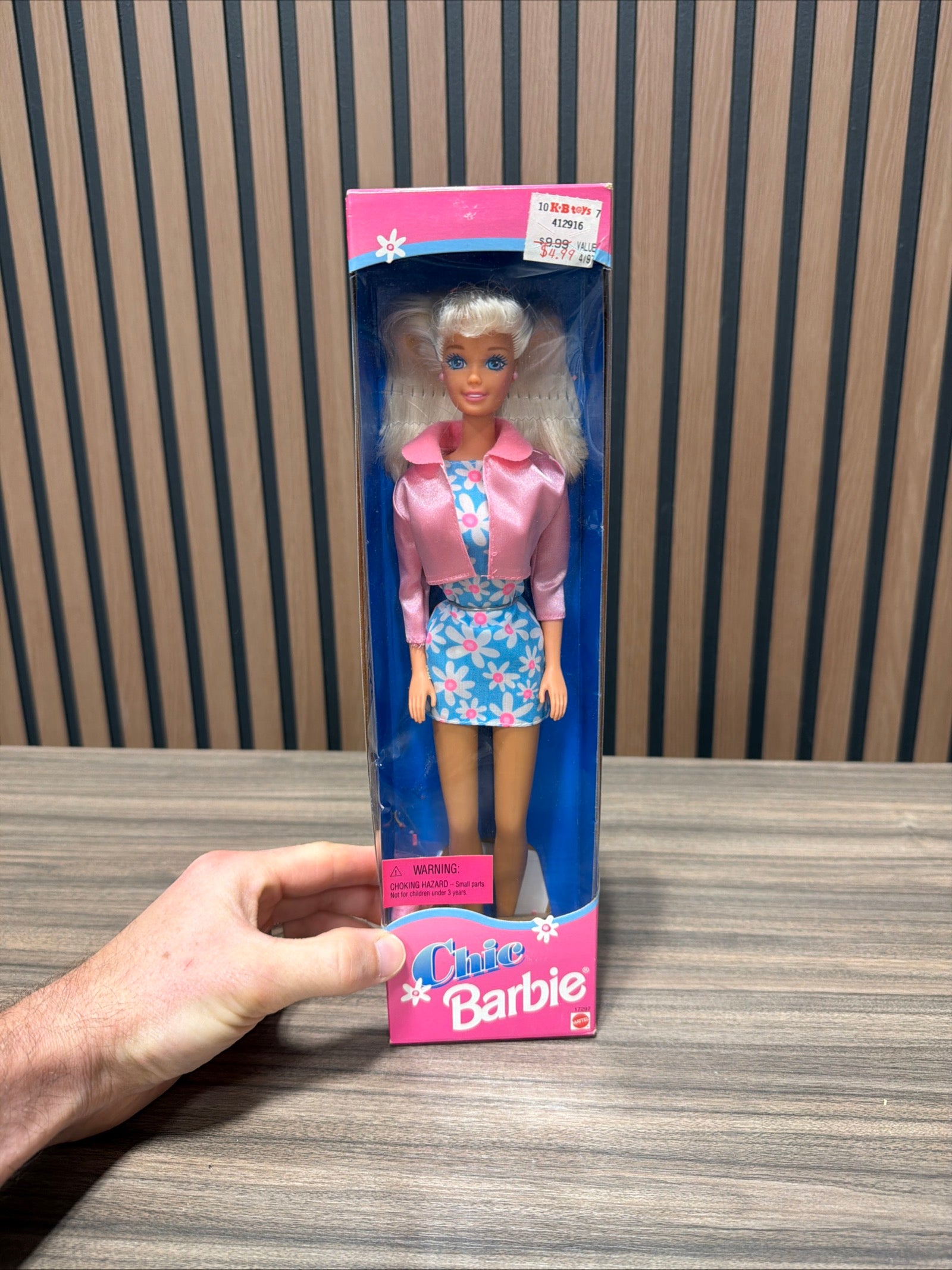 Chic Barbie Blonde Pink Jacket Doll Mattel #17297 1996