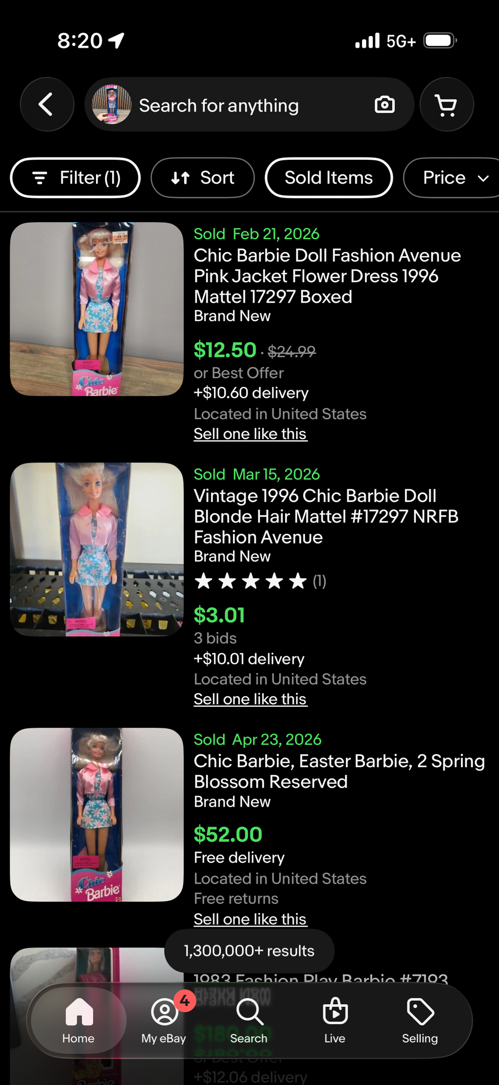 Chic Barbie Blonde Pink Jacket Doll Mattel #17297 1996