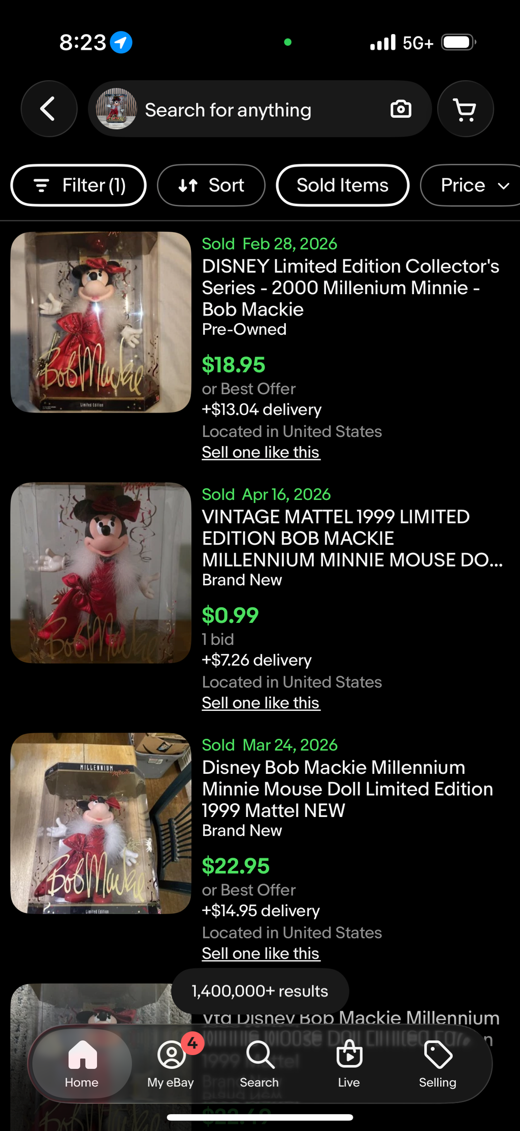 2000 Millennium Minnie Mouse Doll Limited Edition - Bob Mackie