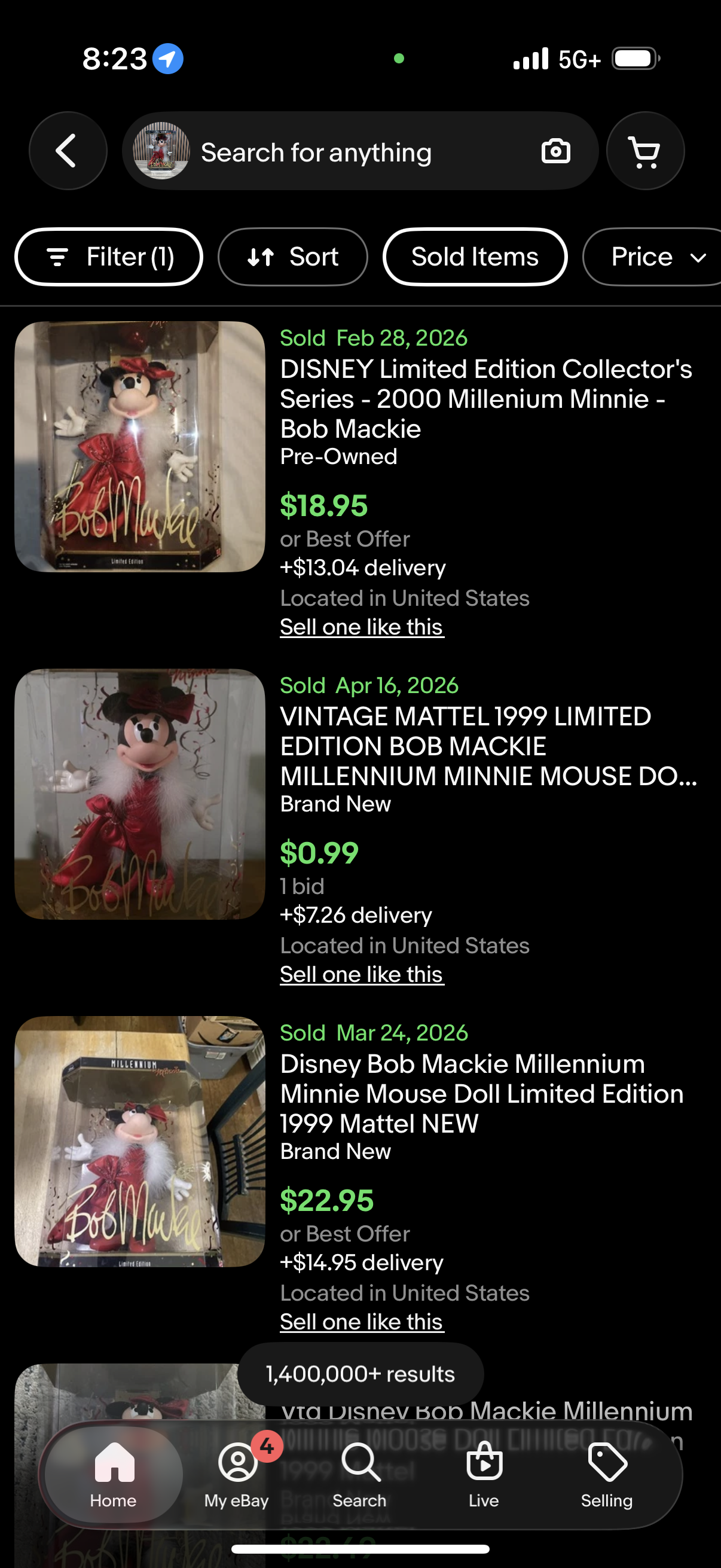 2000 Millennium Minnie Mouse Doll Limited Edition - Bob Mackie