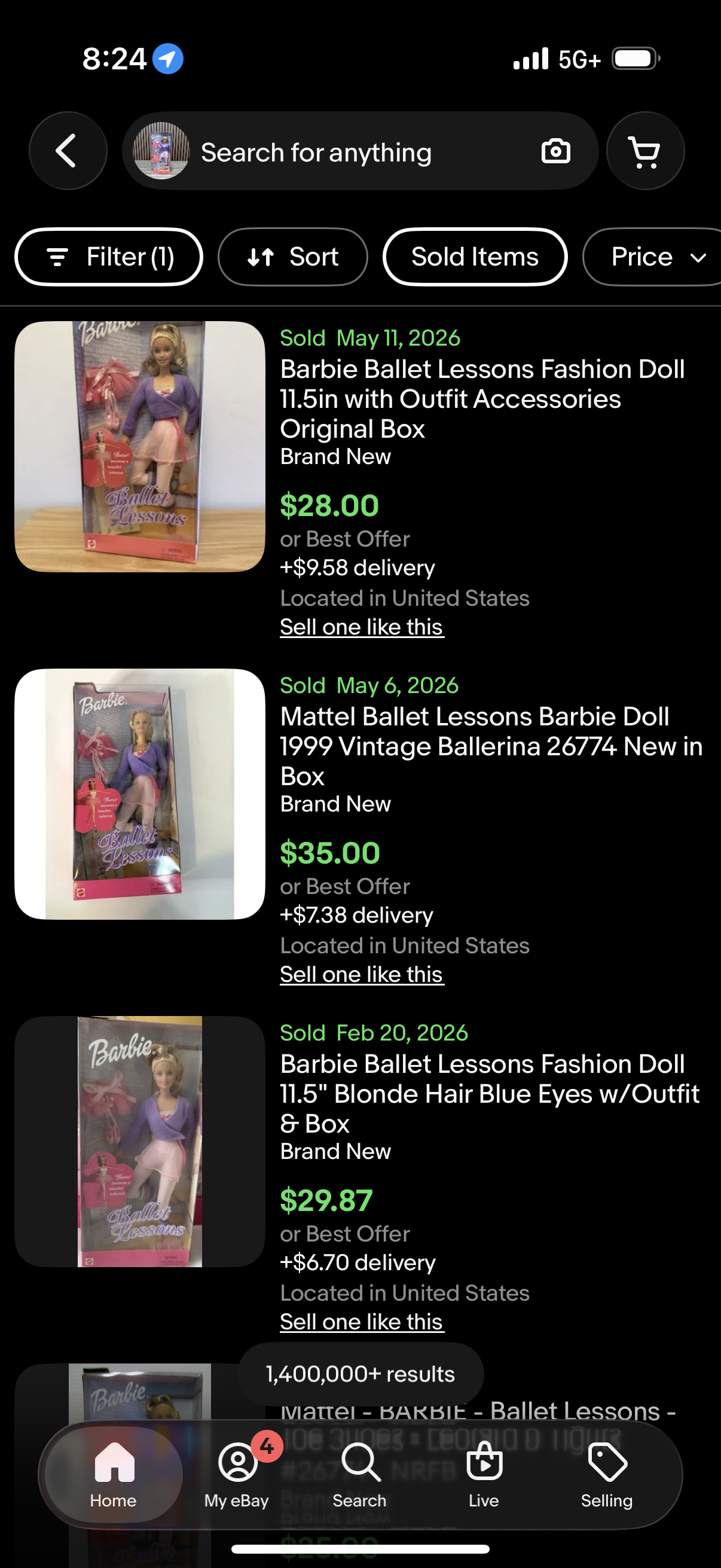 Mattel Barbie 1999 Ballet Lessons Doll Mattel #26774