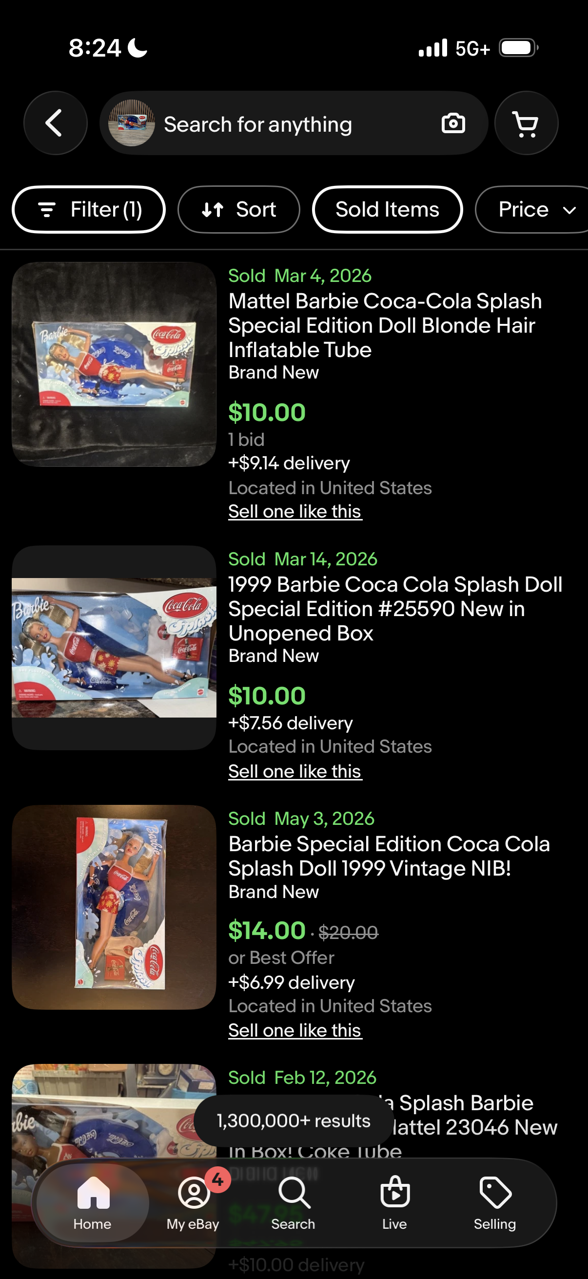 Vintage Coca-Cola Splash Barbie *New in box* Mattel 1999 Special Edition 25590