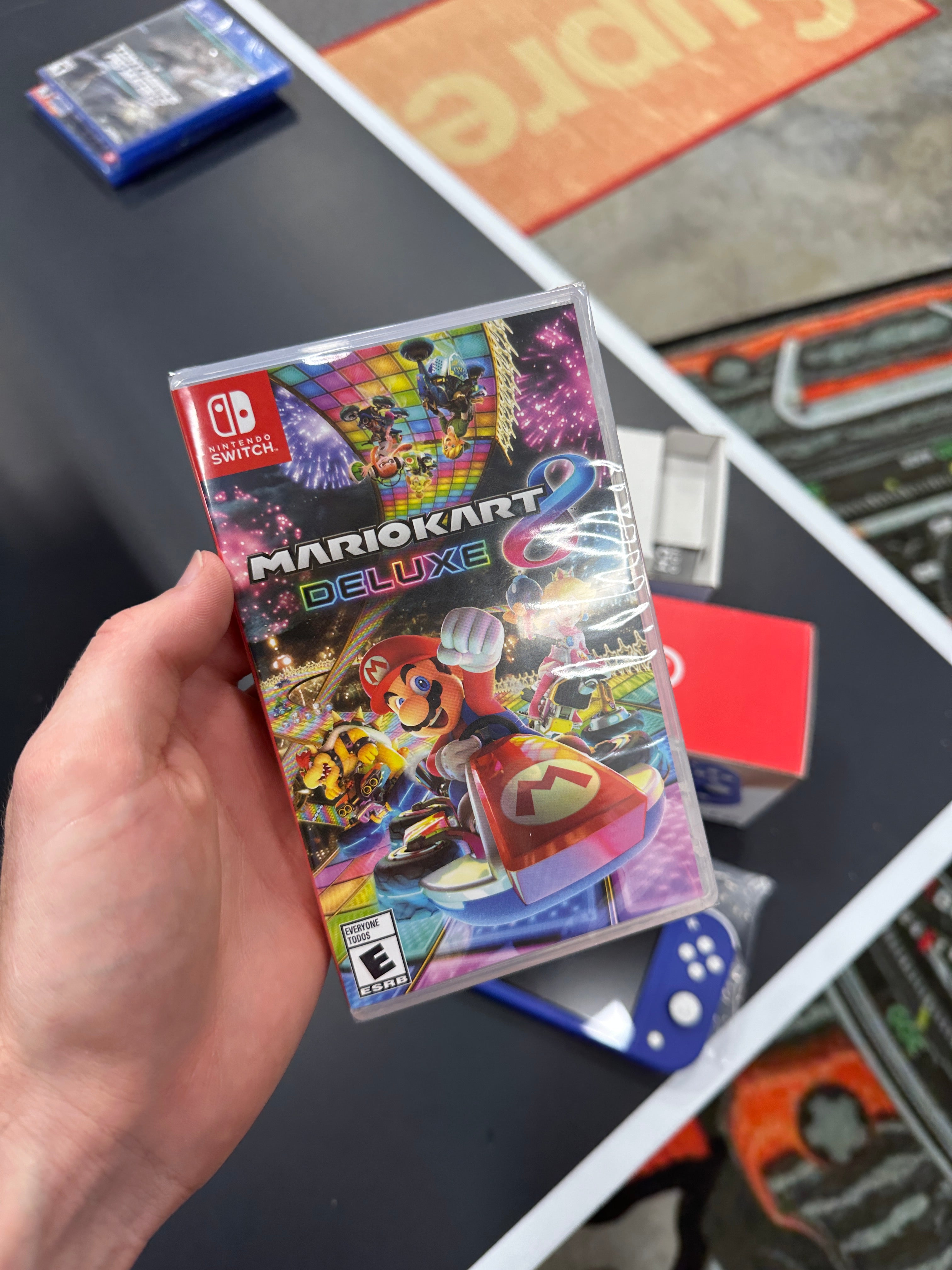 Nintendo Switch Lite 32Gb - Blue _ Mariocart Deluxe 8