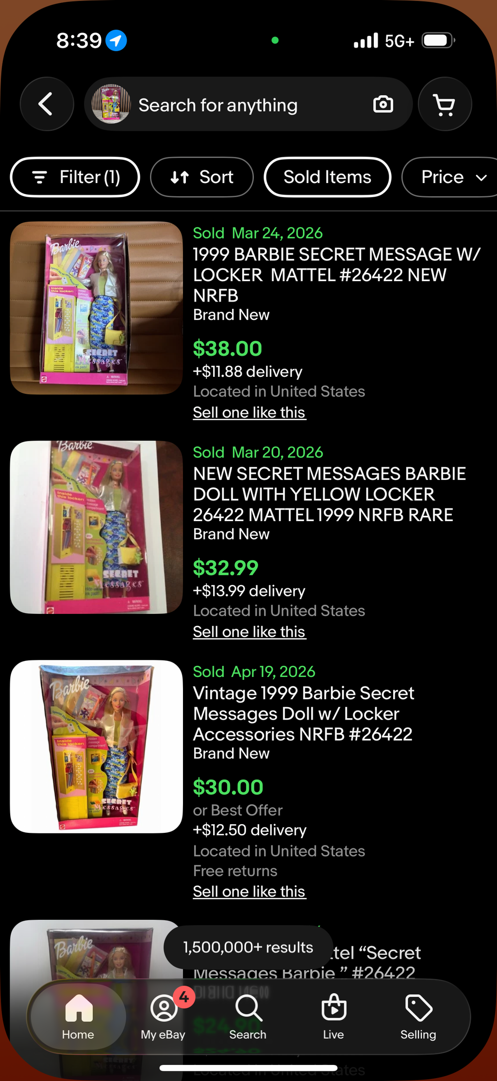 1999 SECRET MESSAGES BARBIE School Locker & Stampers Playline