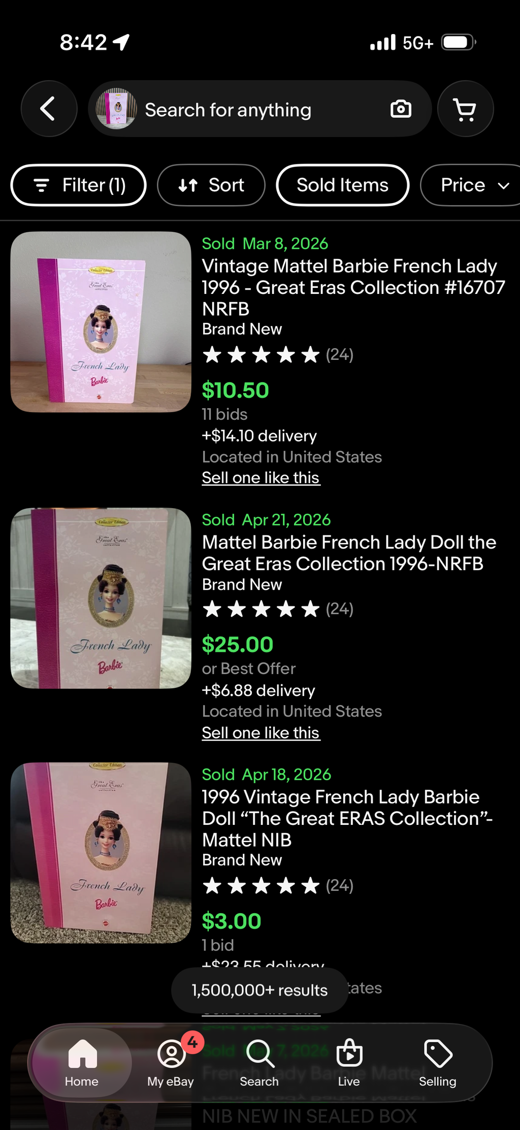French Lady 1997 Barbie Doll