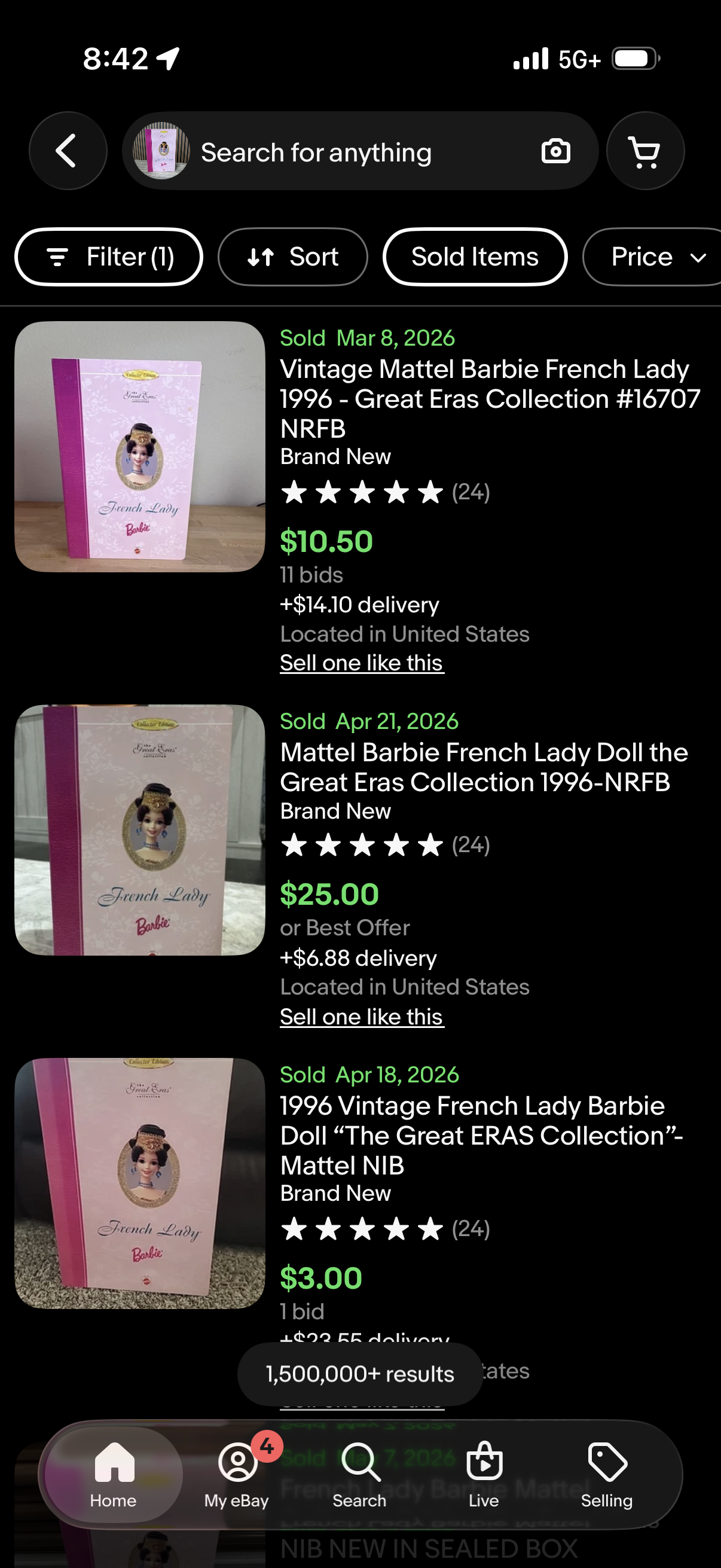 French Lady 1997 Barbie Doll