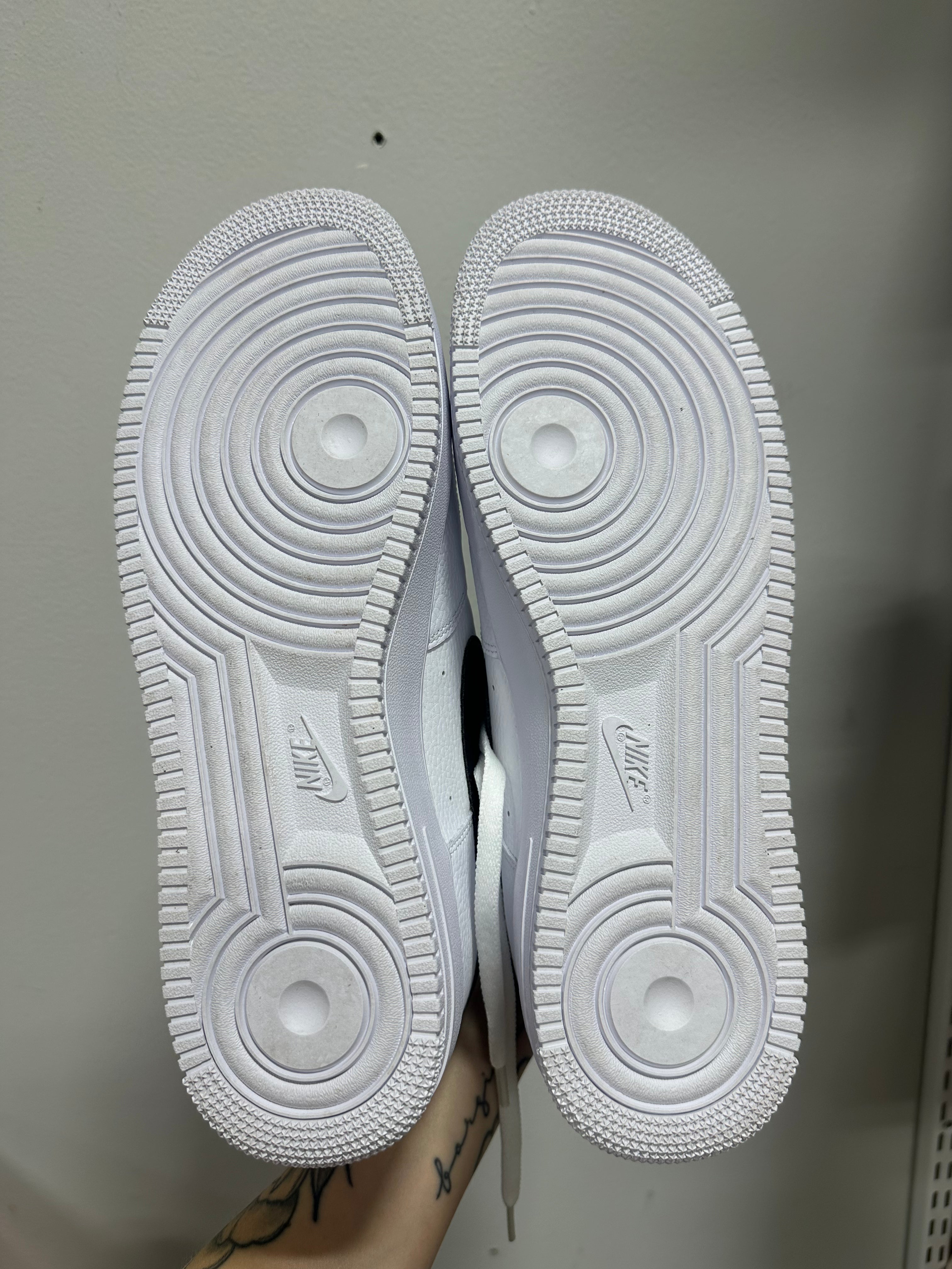 Nike Air Force 1 '07 Low White Black Tumbled Leather - Men's Size 13 - CT2302-100 (Shoes Only)