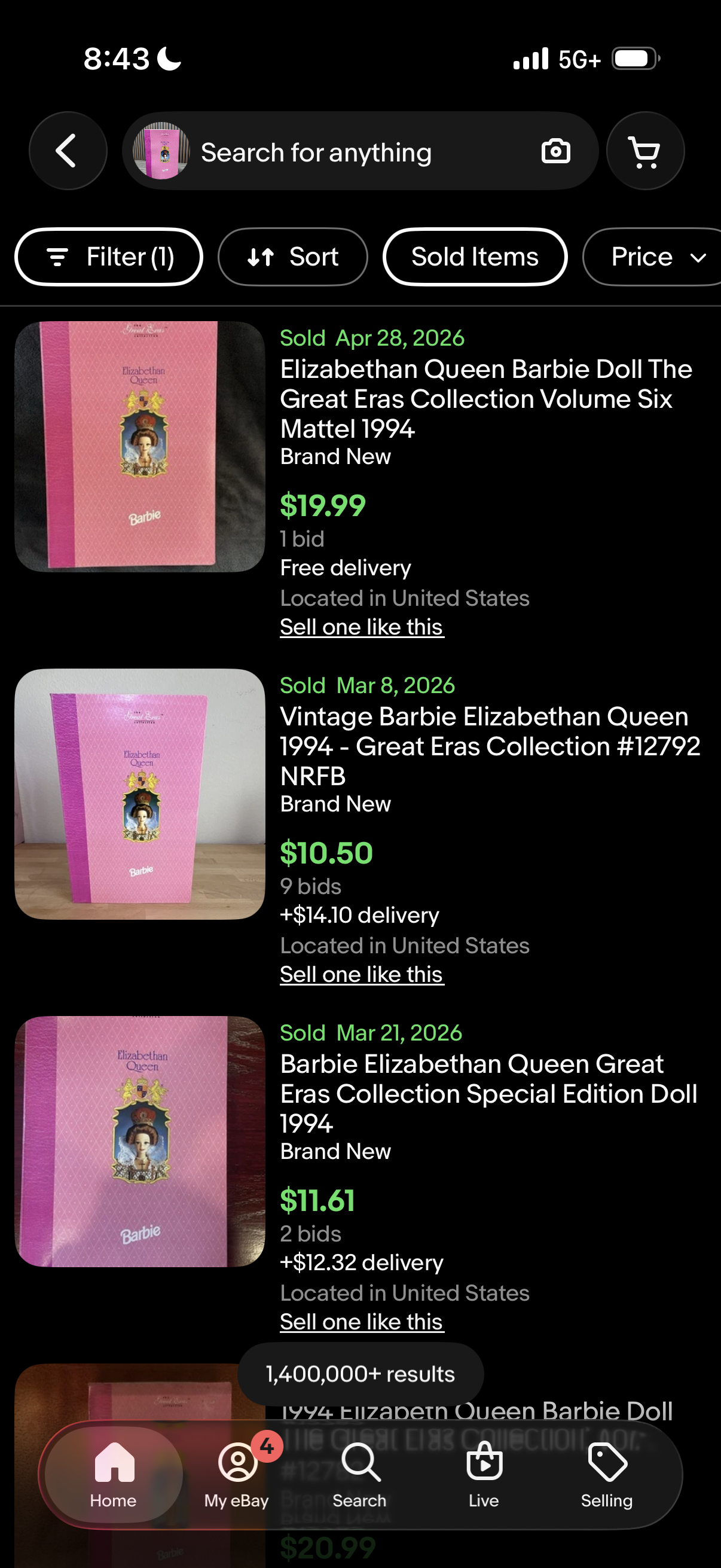 1994 Elizabethan Queen Barbie Doll The Great Eras Collection