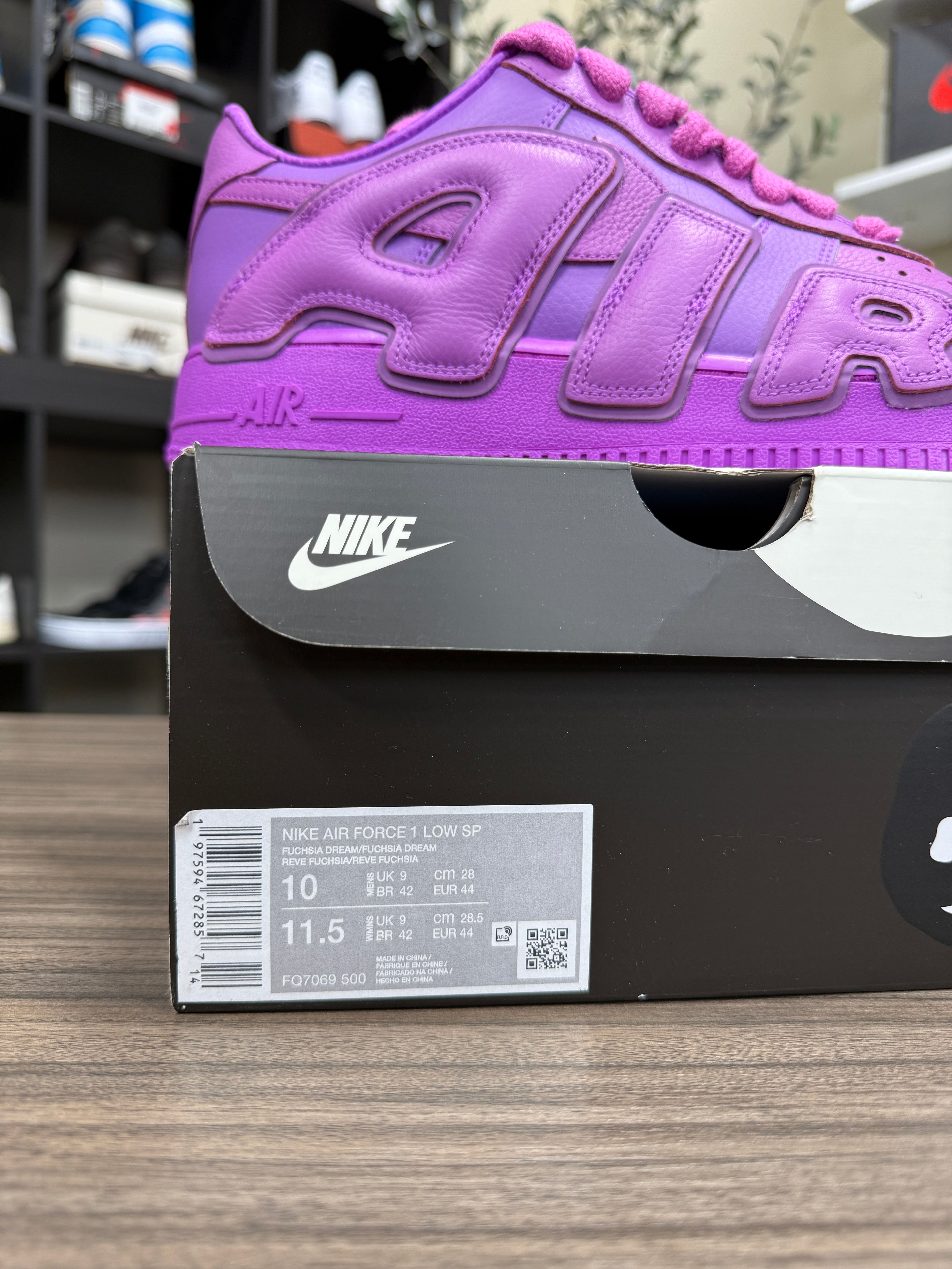 Nike Air Force 1 low CPFM Fuchsia Sz 10
