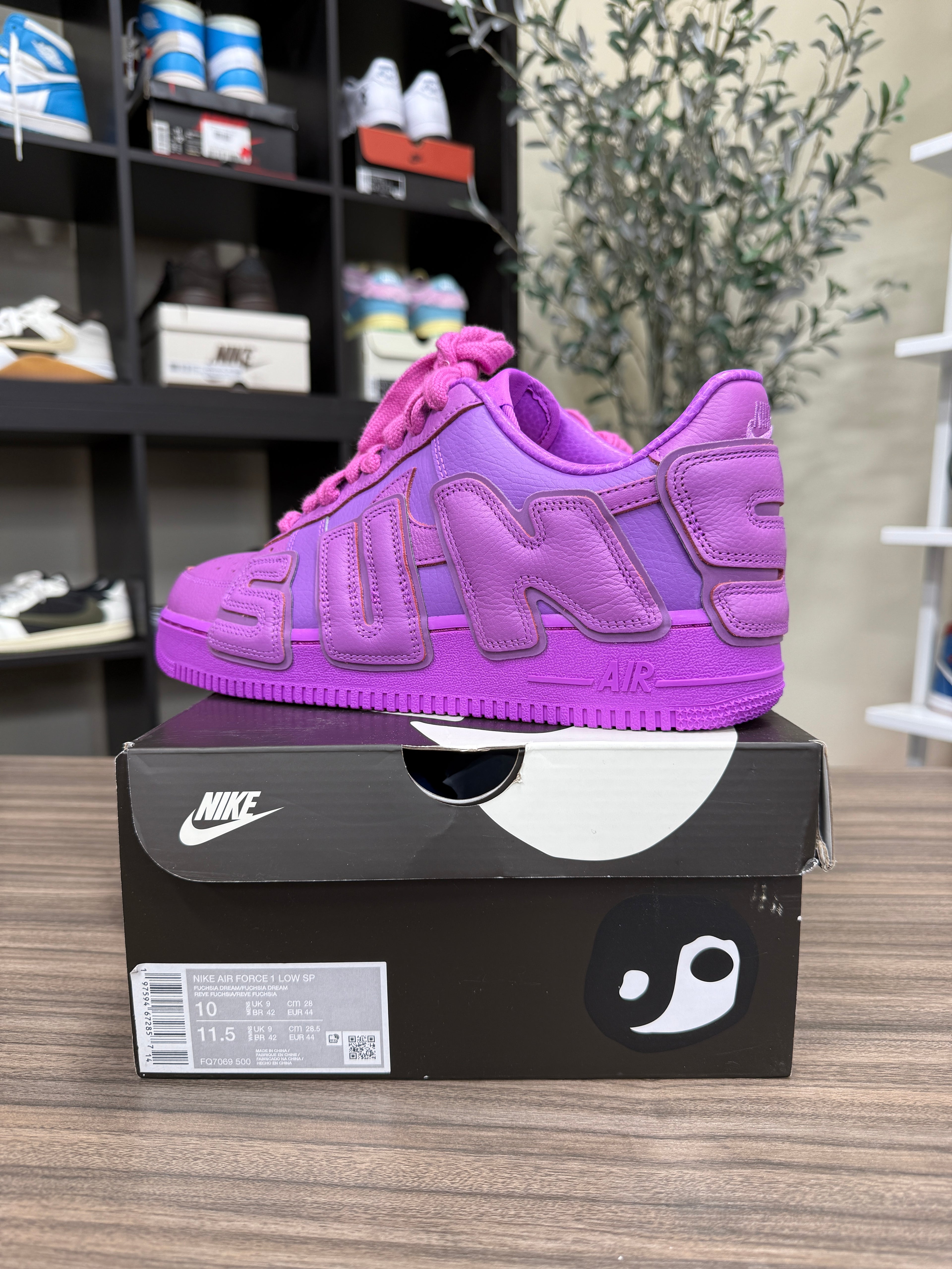 Nike Air Force 1 low CPFM Fuchsia Sz 10