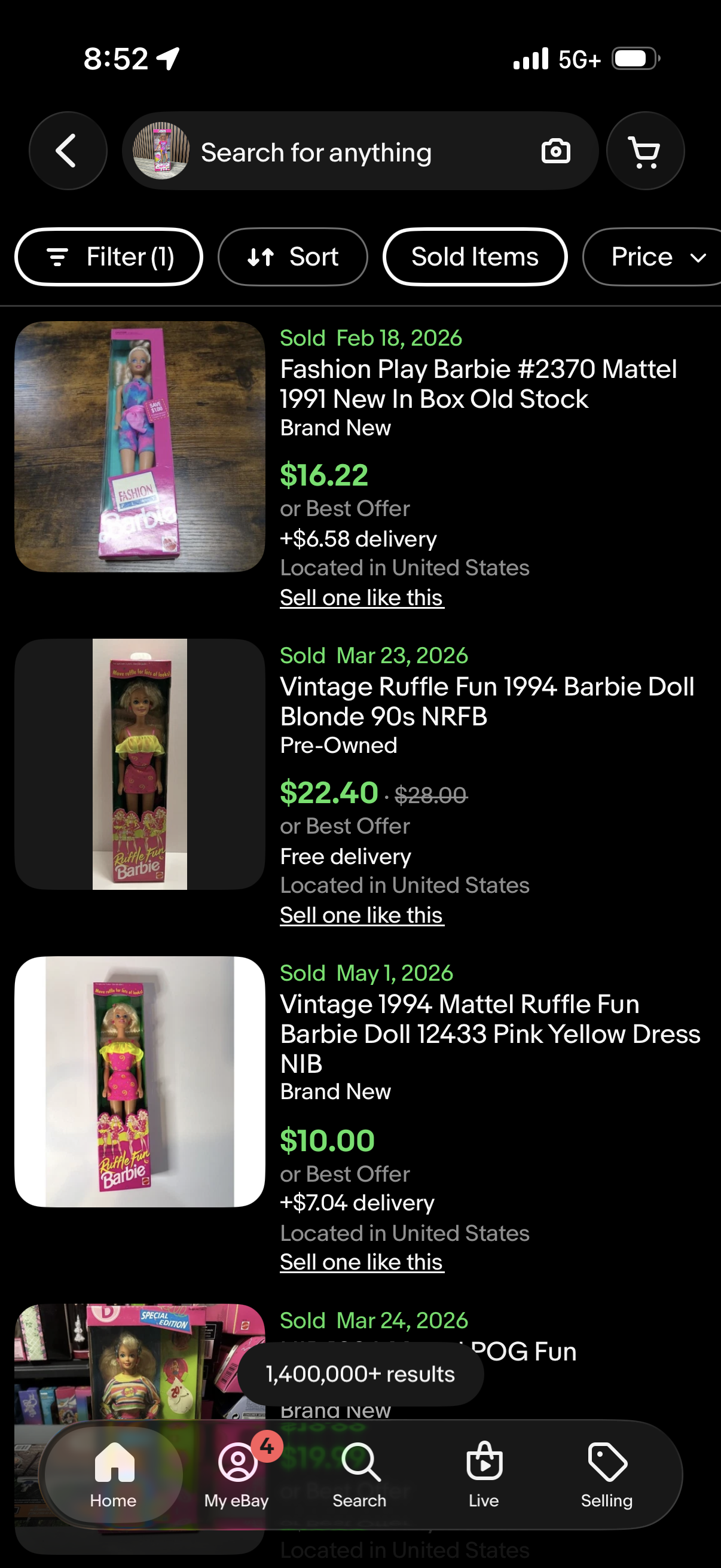 Ice Cream Barbie Doll Special Edition 1997 Mattel 19280
