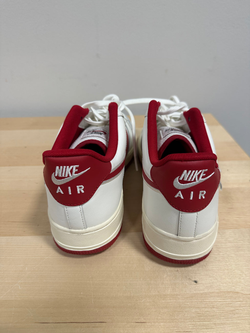 Nike Air Force 1 Low 07 Sail Gym Red Embroidered Swoosh FV0392-101 Men’s Size 12