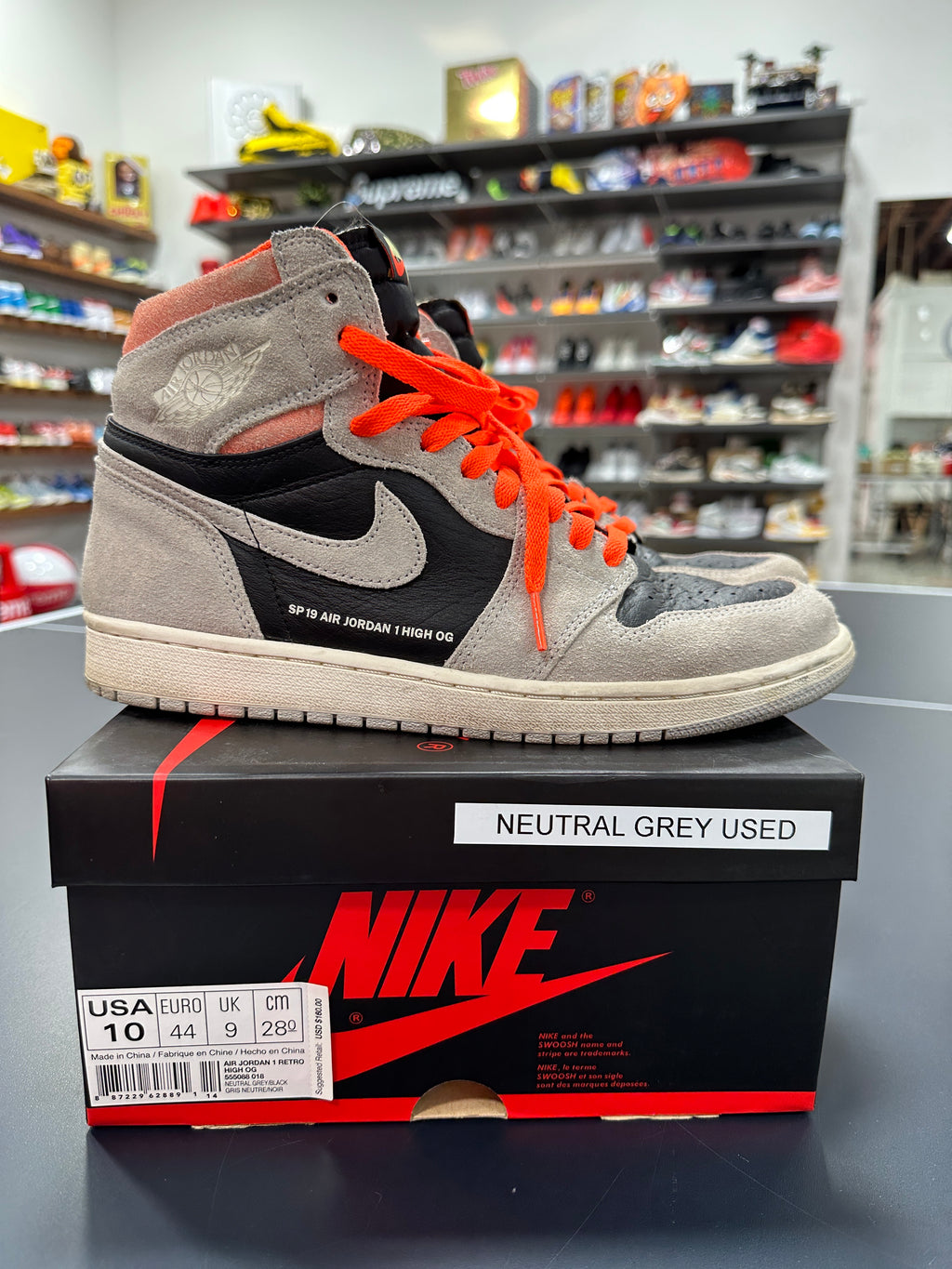 Jordan 1 High Neutral Grey Sz 10