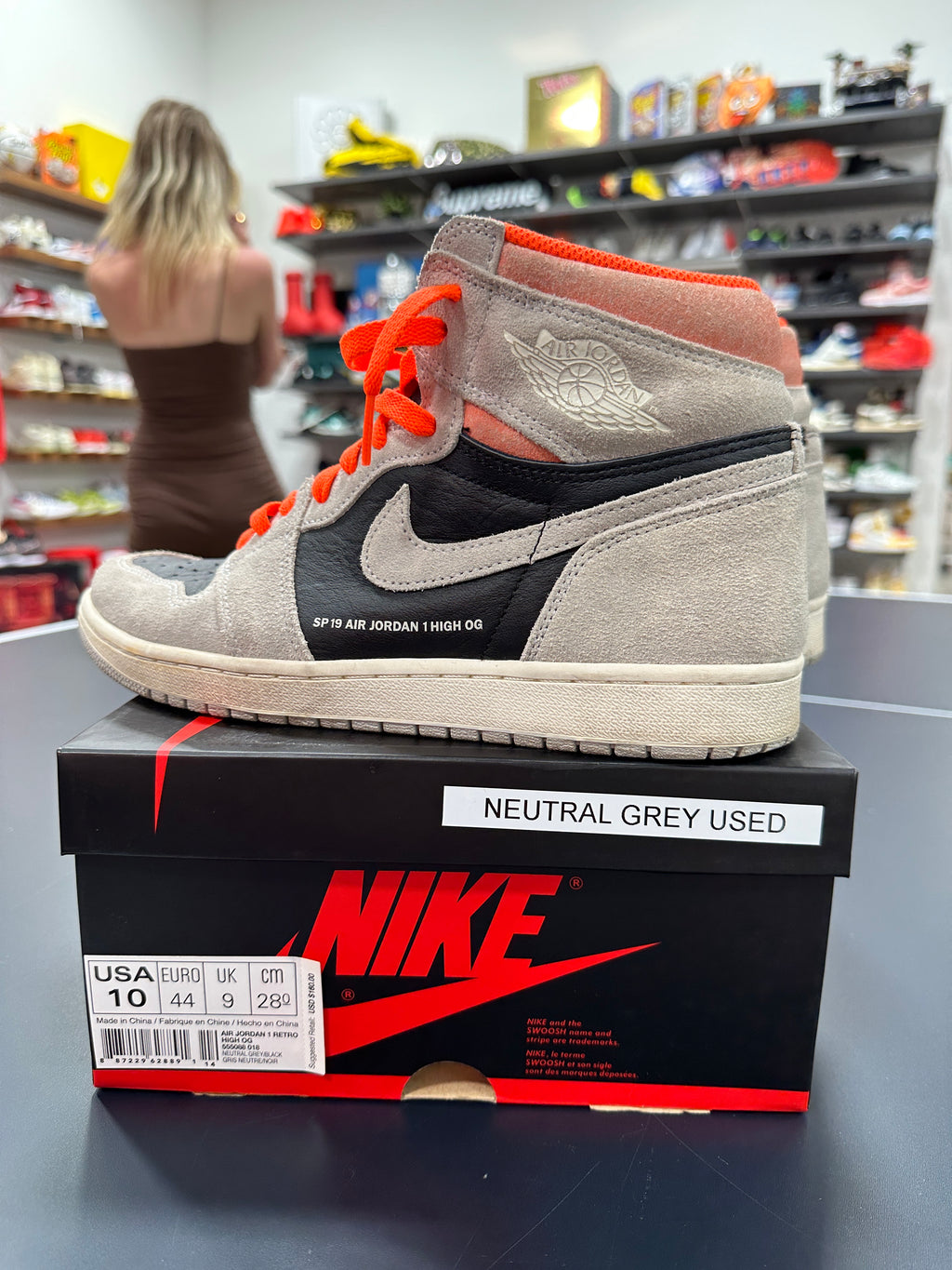 Jordan 1 High Neutral Grey Sz 10