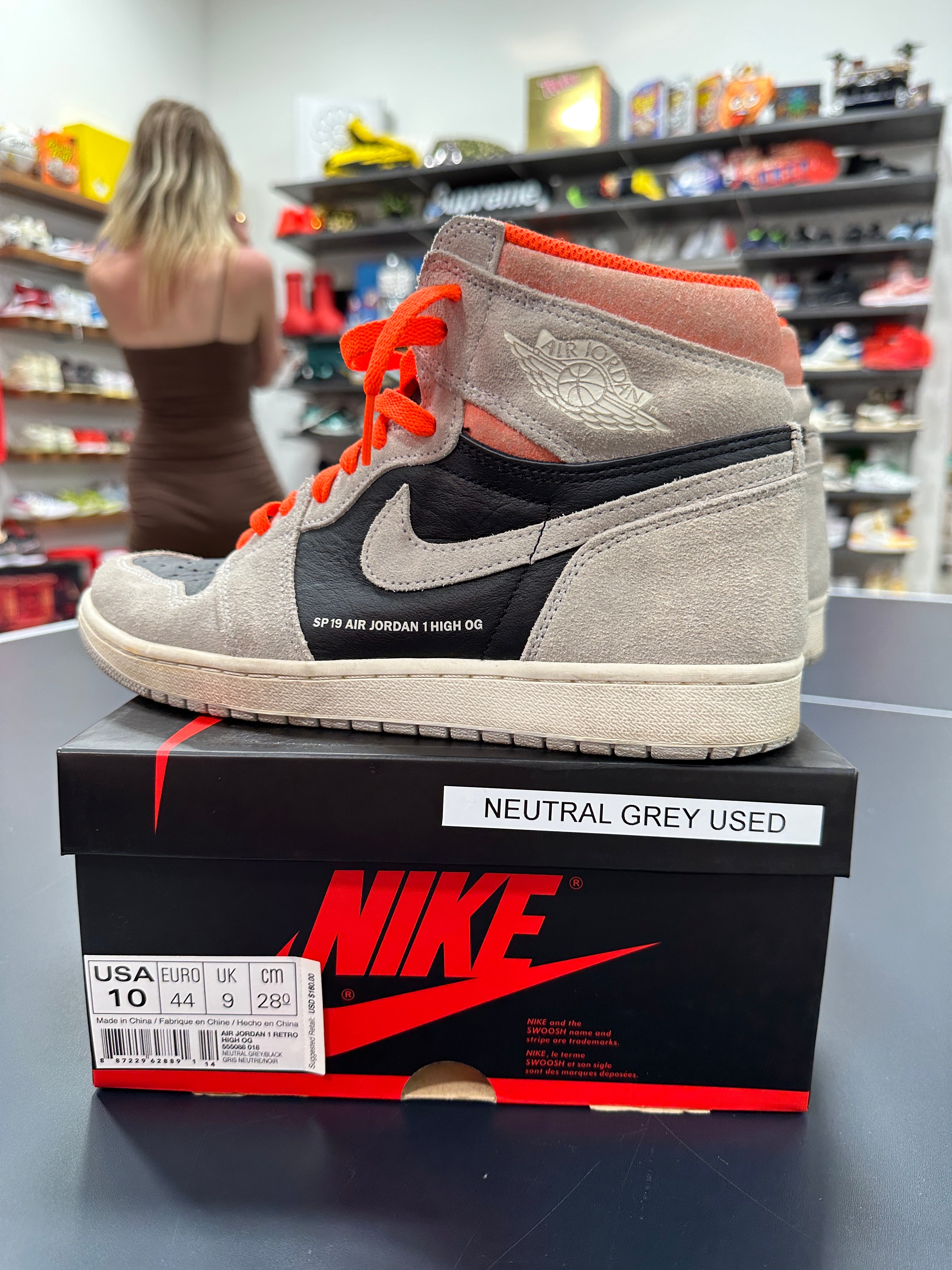 Jordan 1 High Neutral Grey Sz 10