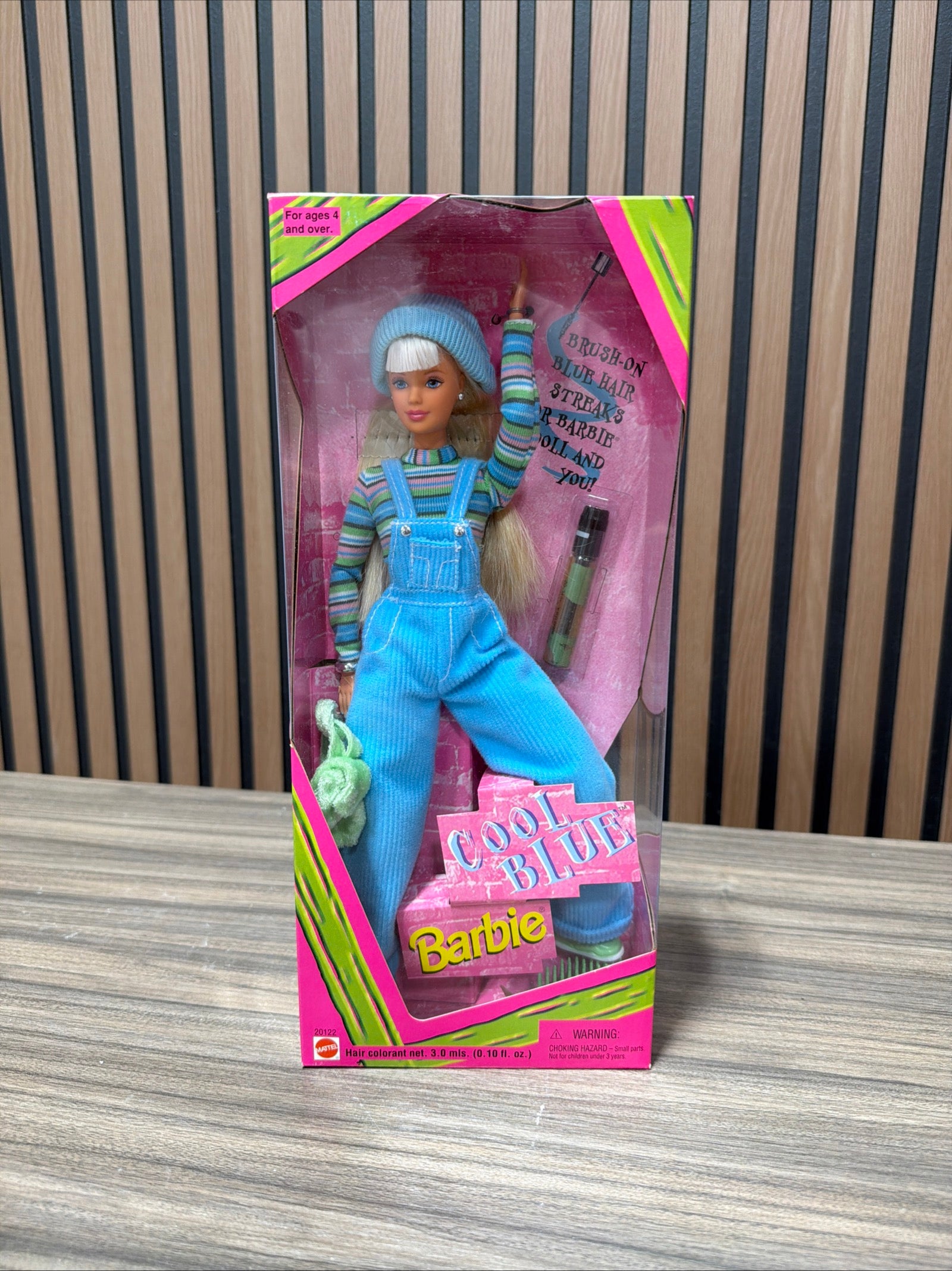 Vintage 1997 Cool Blue Barbie Doll NRFB Mattel #20122 Overalls NEW Sealed