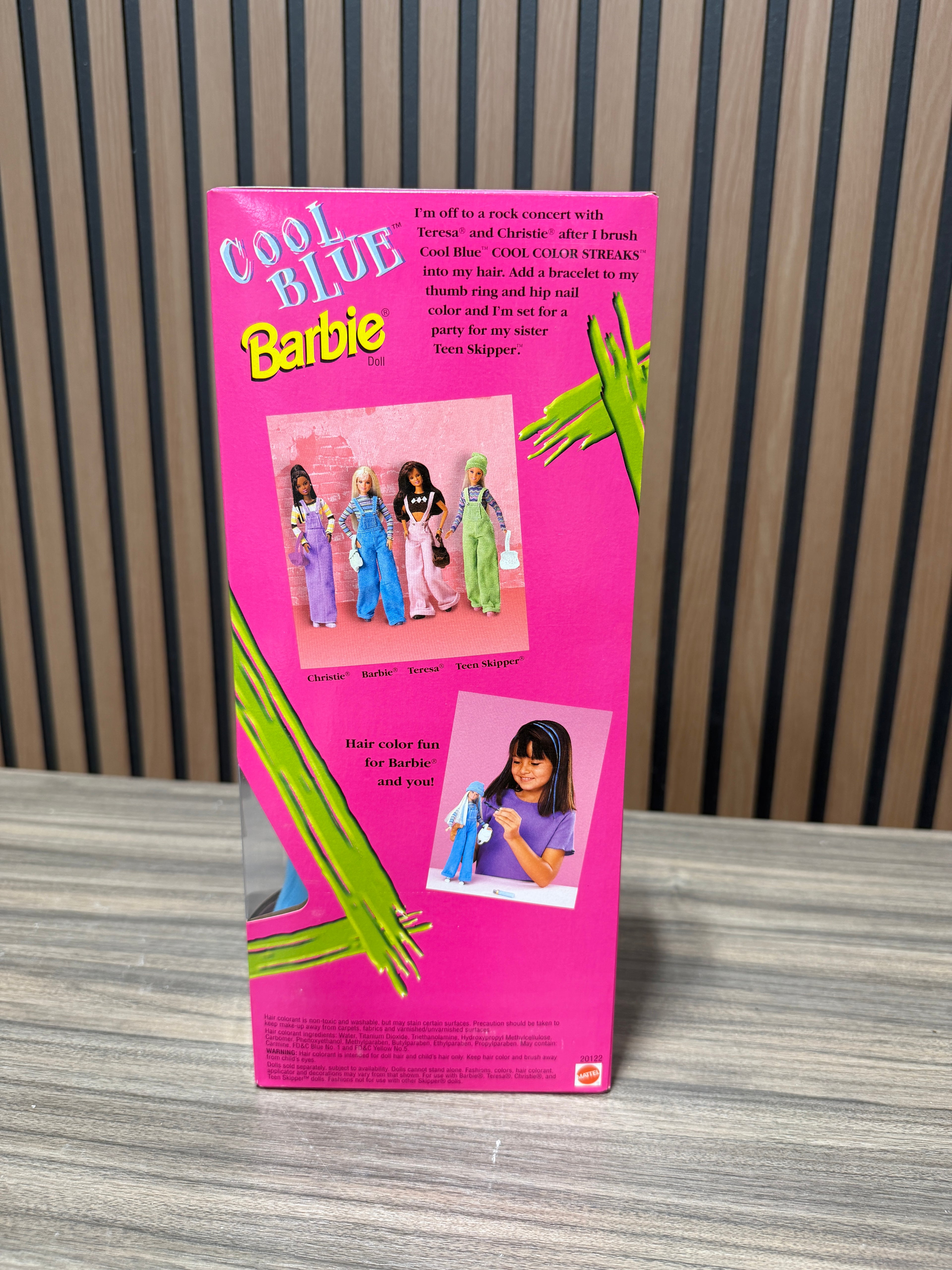 Vintage 1997 Cool Blue Barbie Doll NRFB Mattel #20122 Overalls NEW Sealed