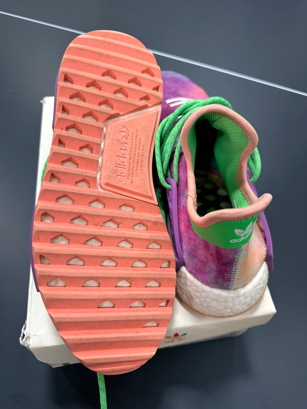 Adidas Human Race NMD Holi Festival Pink Glow Sz 10