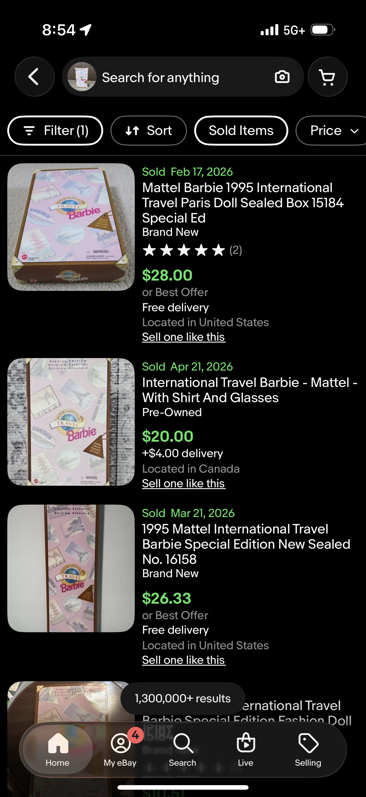 International Travel Barbie 2nd in Series Special Edition Doll 1995 Mattel 15184