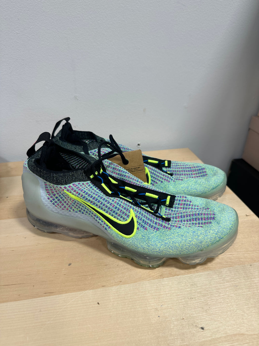 Nike Air VaporMax 2021 Flyknit Next Nature Volt Photo Blue Men's Size 11.5 DX3368-700