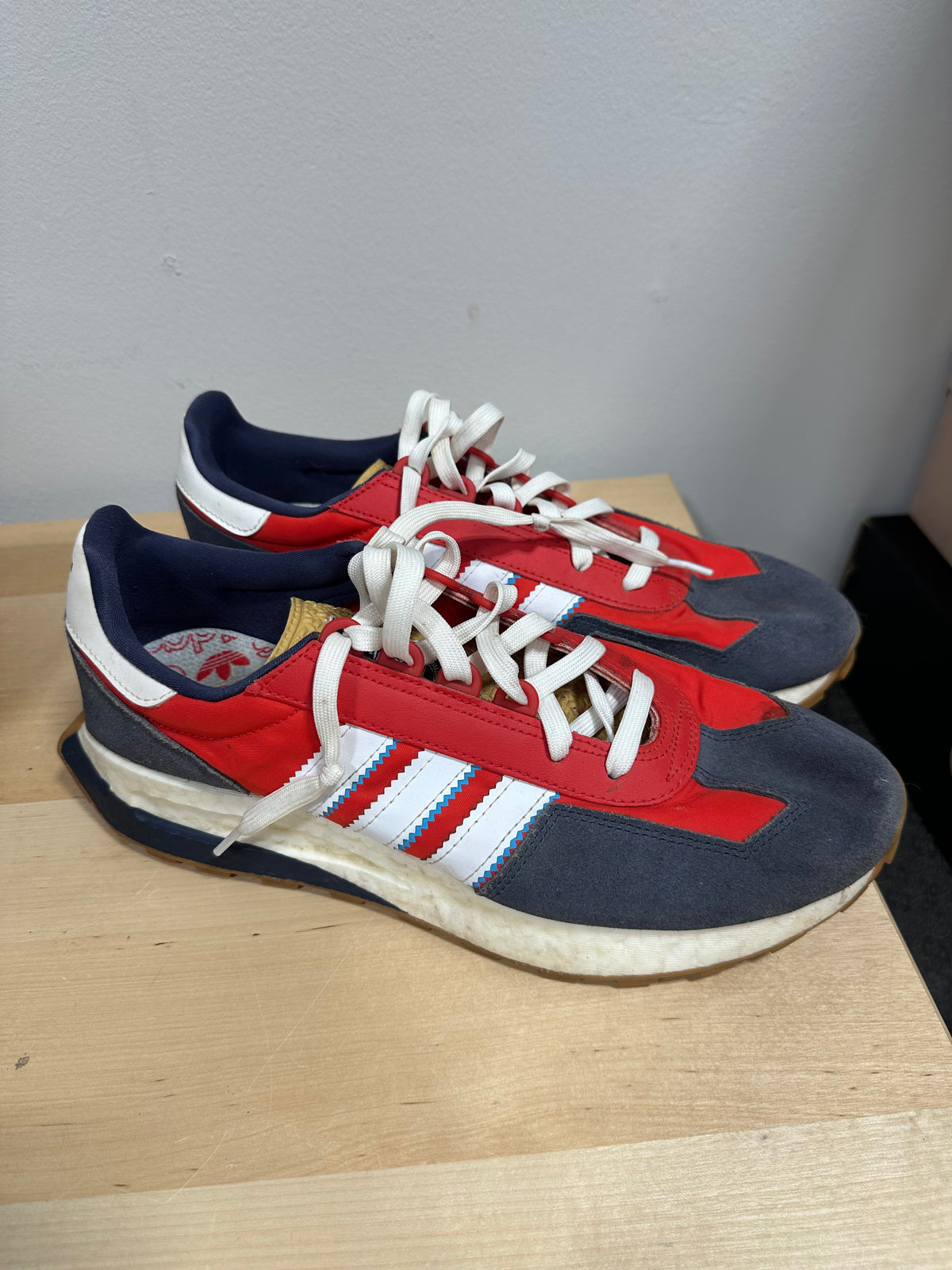 adidas Originals Retropy E5 Red Navy White Boost GY4487 Men’s Size 11