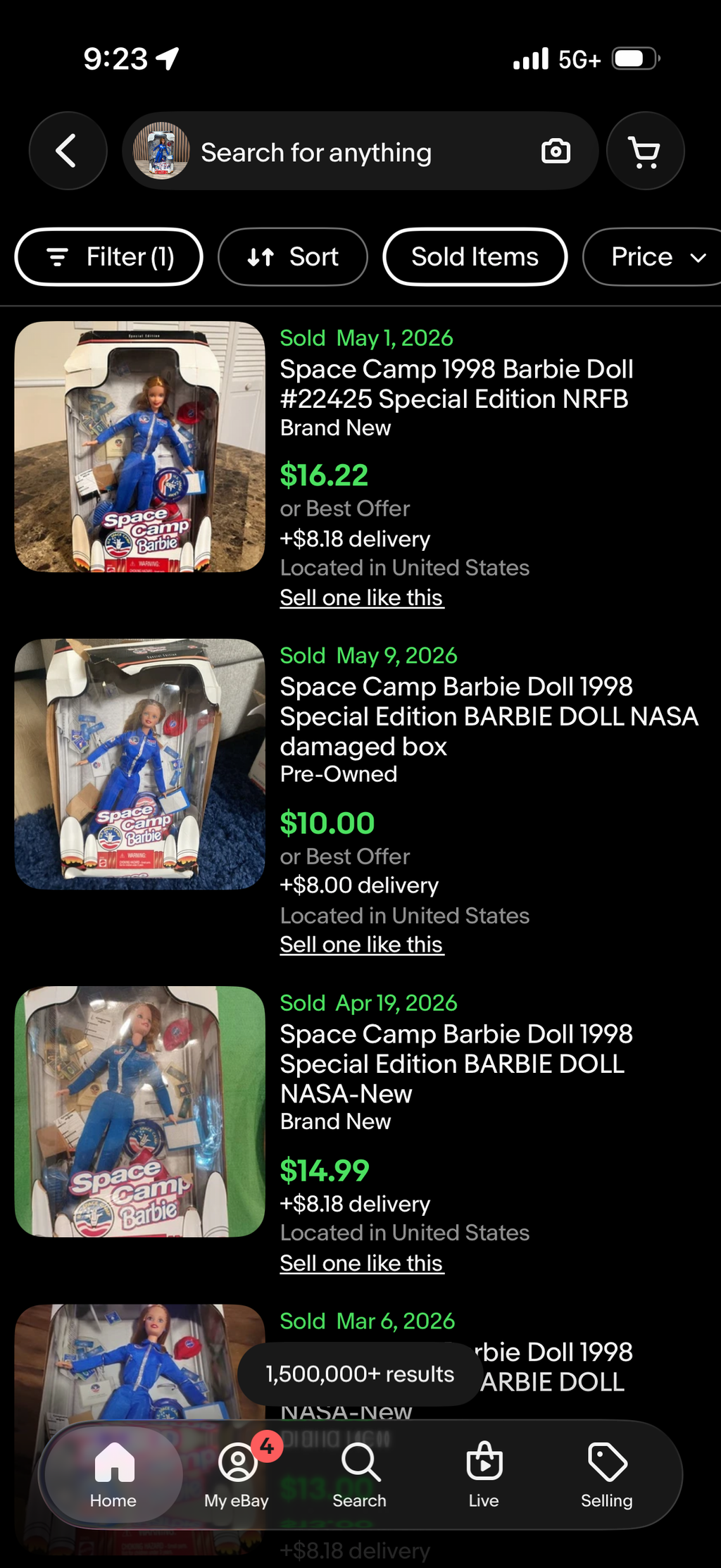 Space Camp Barbie Special Edition 1998 Mattel 22425