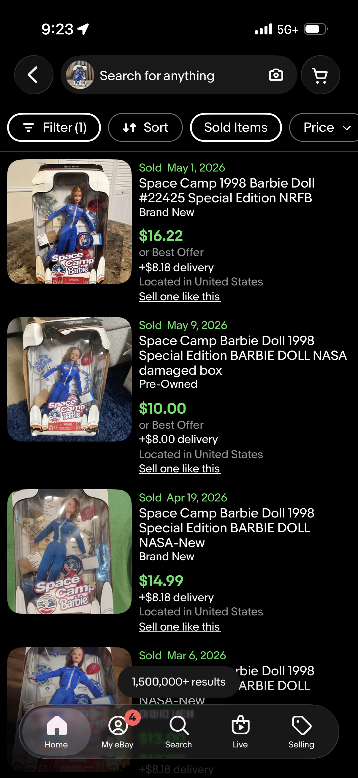 Space Camp Barbie Special Edition 1998 Mattel 22425