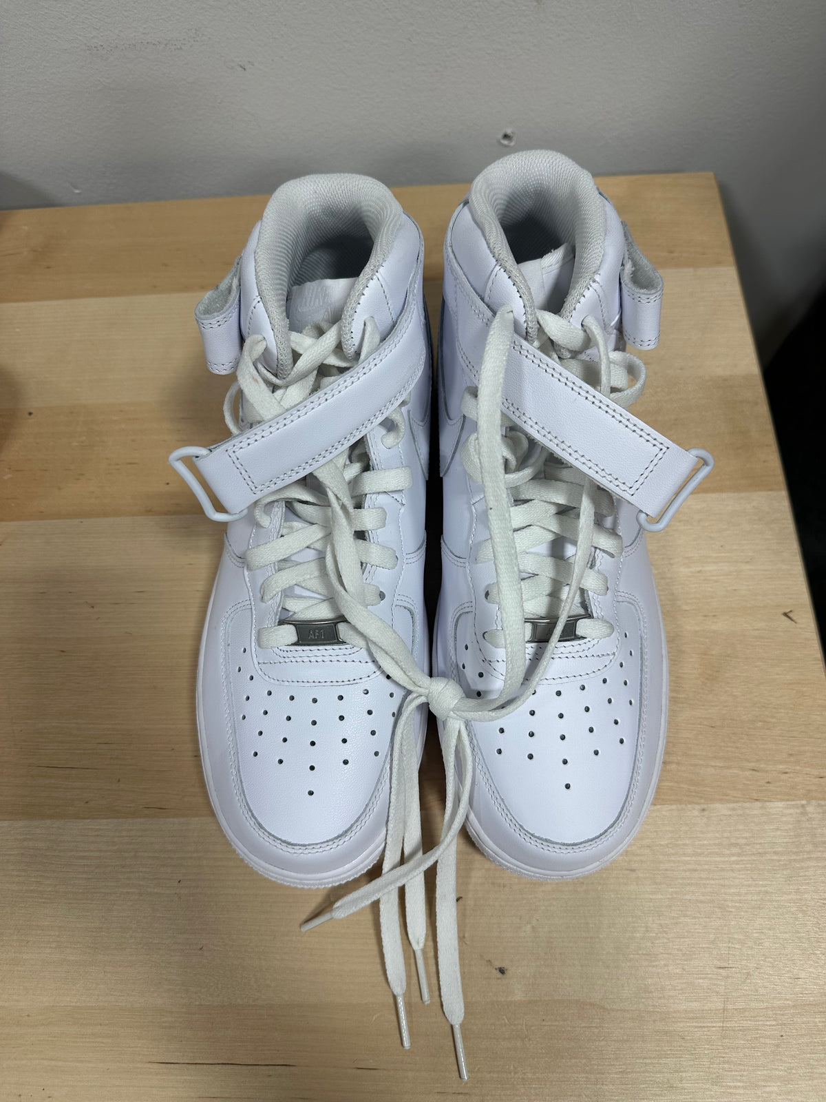 Nike Air Force 1 Mid 07 Triple White Leather Basketball CW2289-111 Men’s Size 10.5