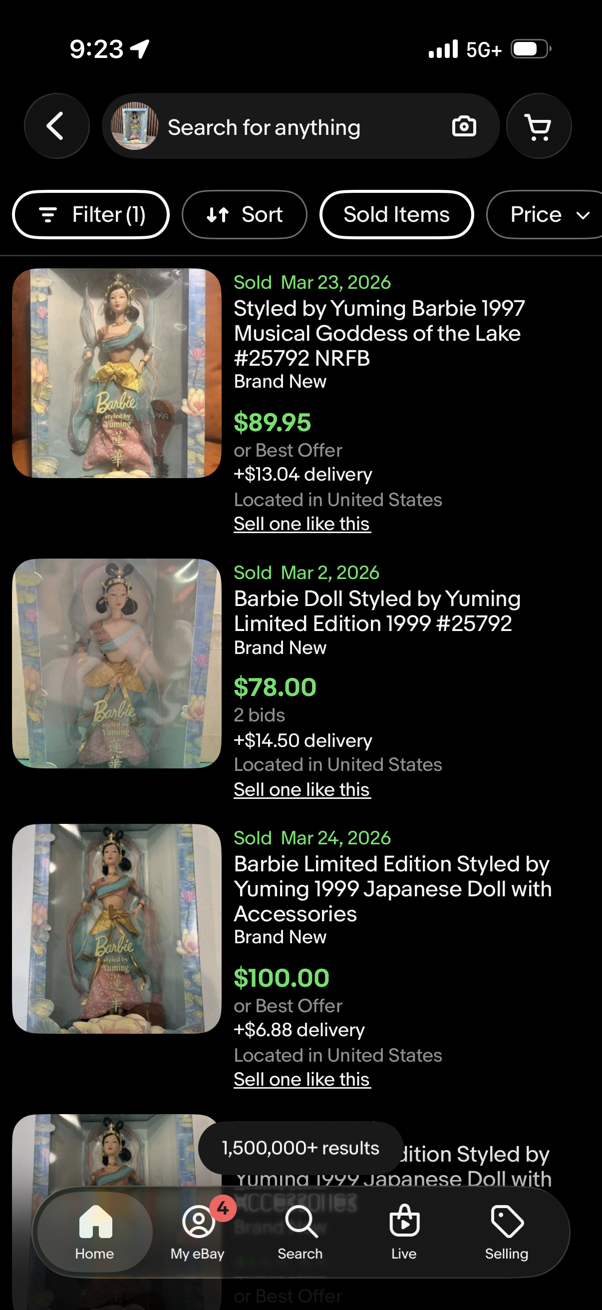 Barbie Doll Styled by Yuming Limited Edition 1999 Mattel Item No. 25792 NEW