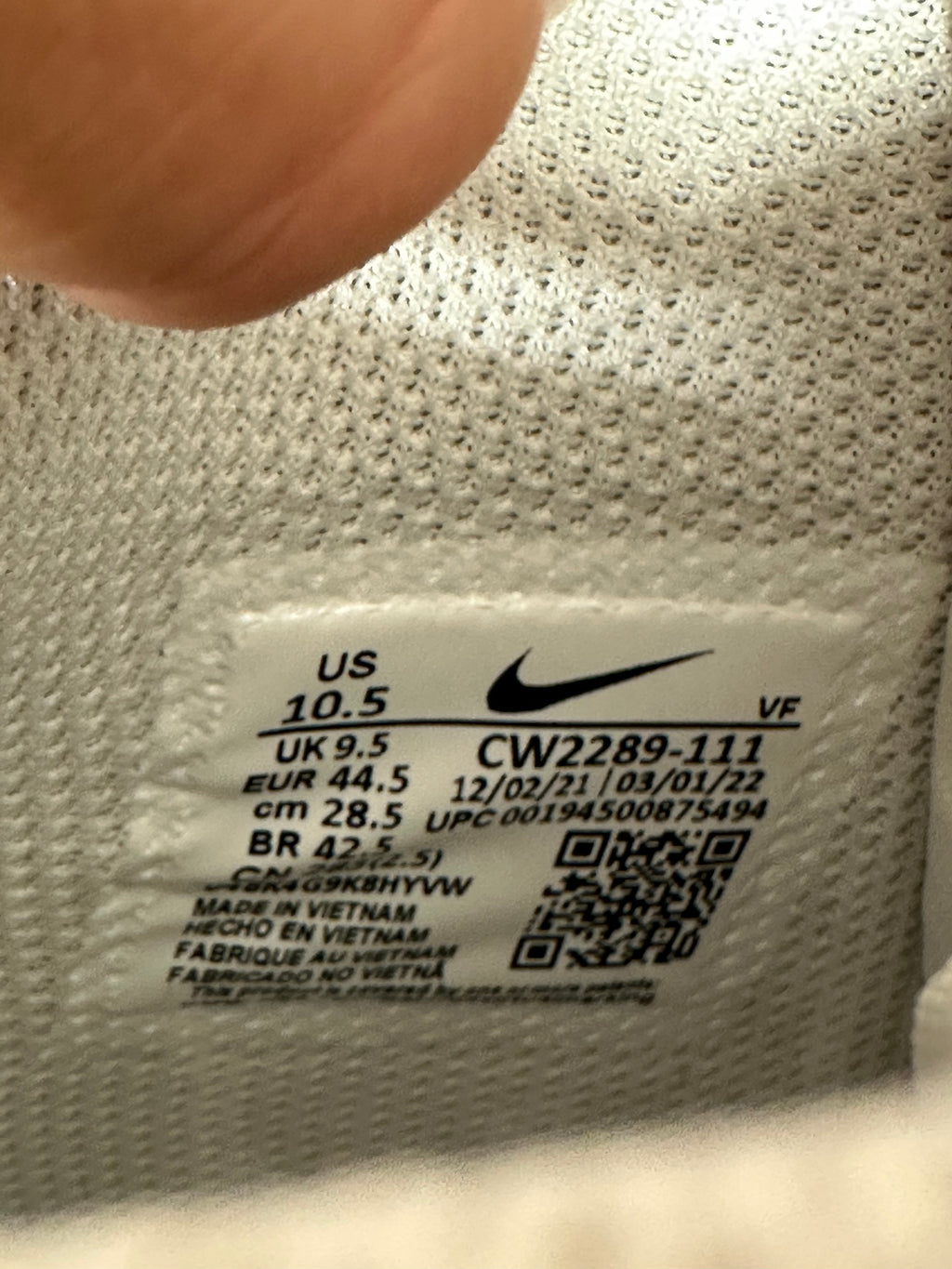 Nike Air Force 1 Mid 07 Triple White Leather Basketball CW2289-111 Men’s Size 10.5