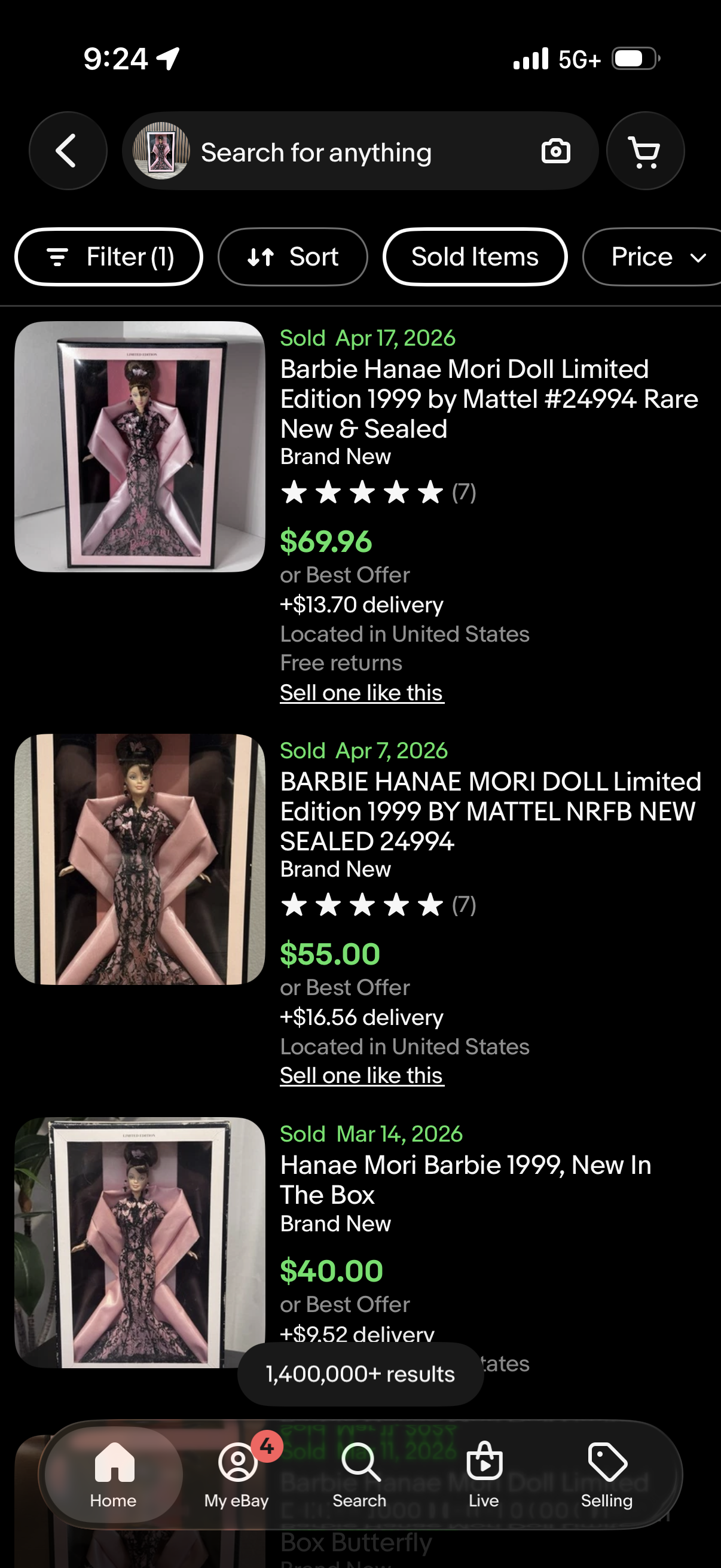 Barbie Hanae Mori Doll Limited Edition 1999 Mattel 24994