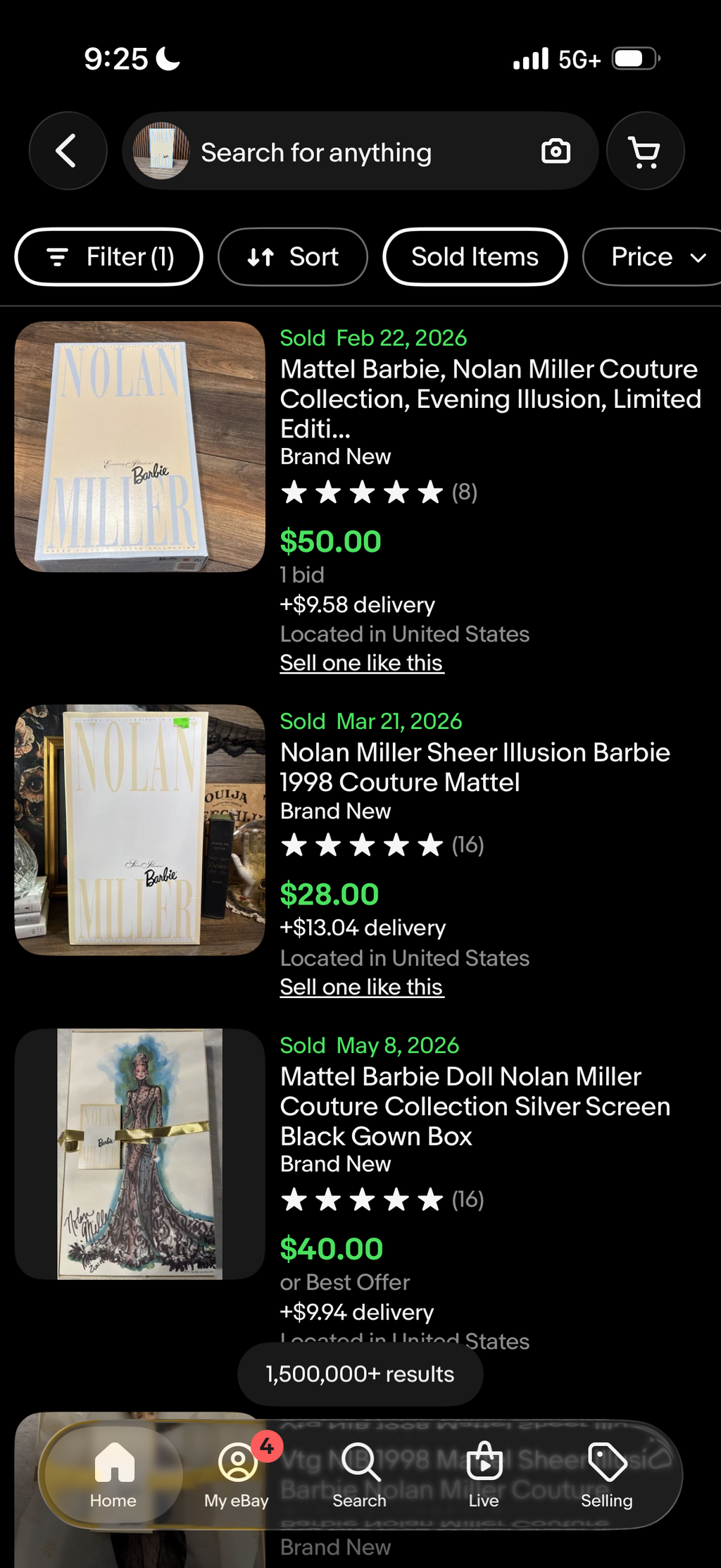 Nolan Miller Evening Illusion Barbie Doll Couture Collection