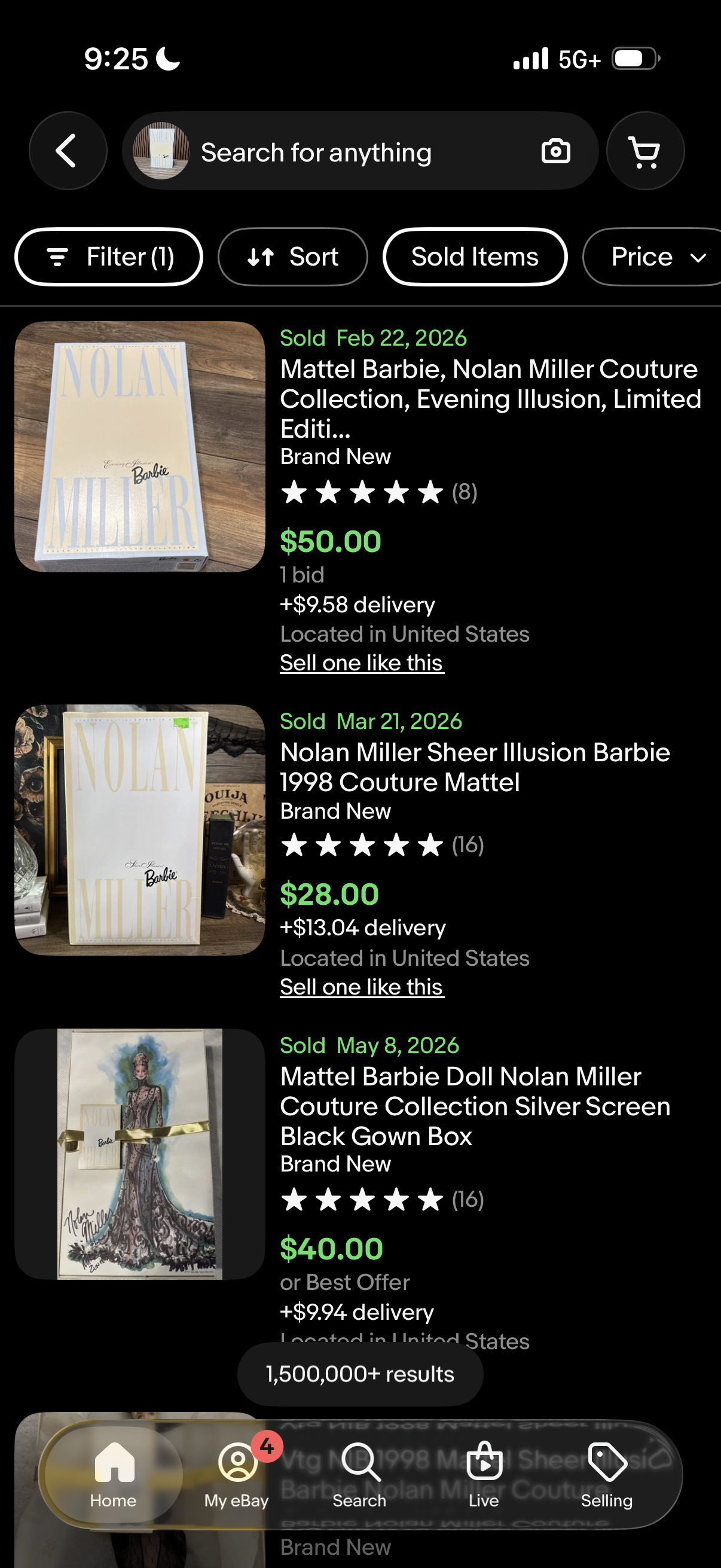 Nolan Miller Evening Illusion Barbie Doll Couture Collection